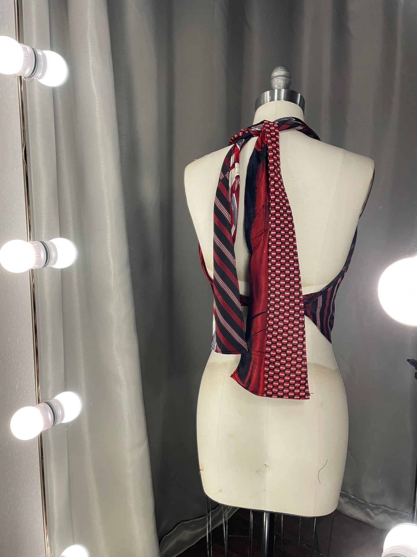 Upcycled Necktie V Top #7