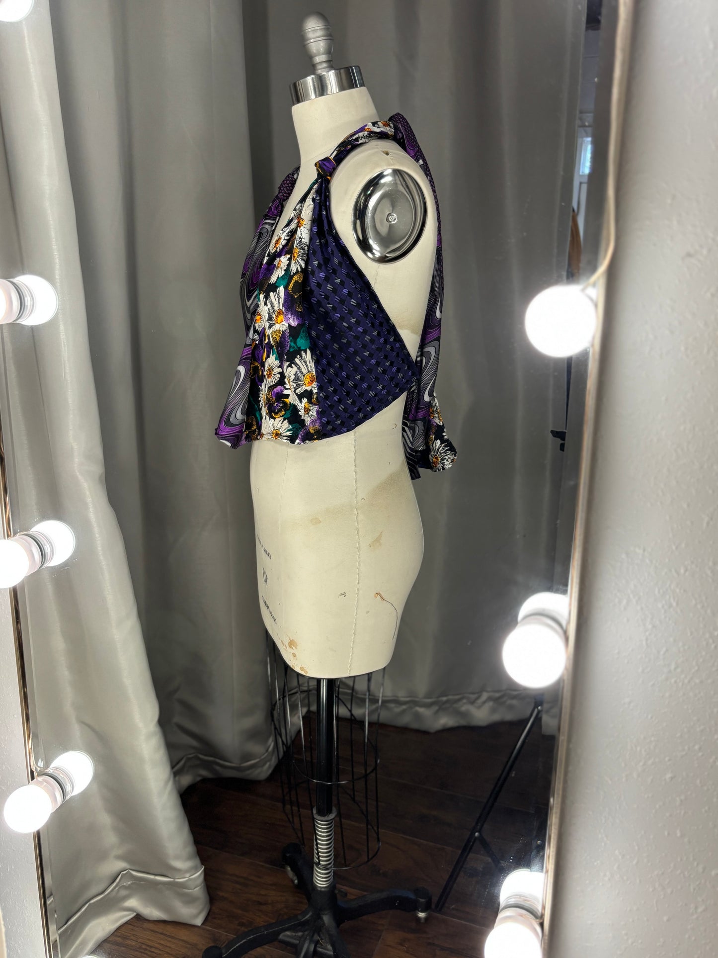 Upcycled Necktie V Top #5