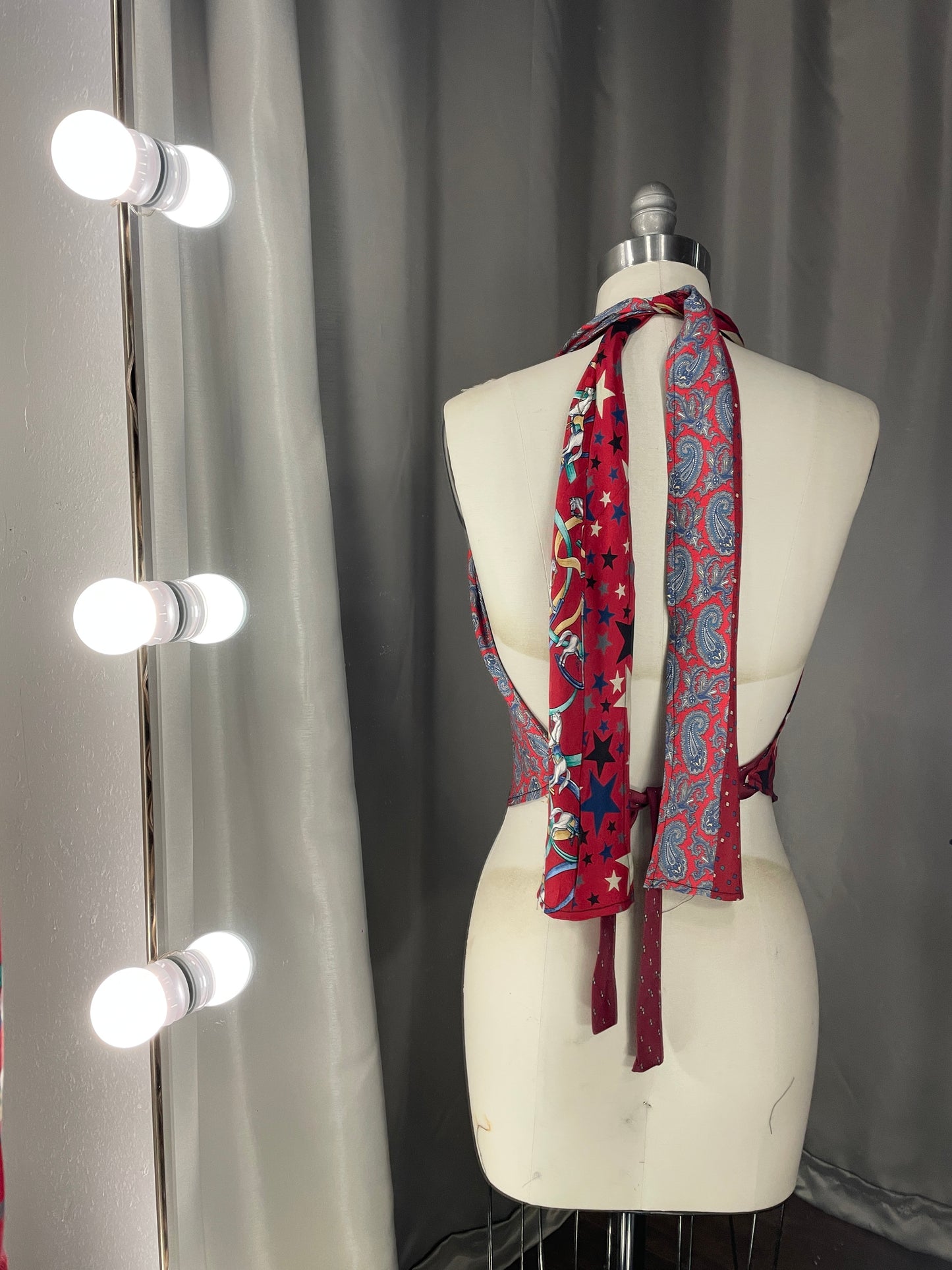 Upcycled Necktie V Top #8