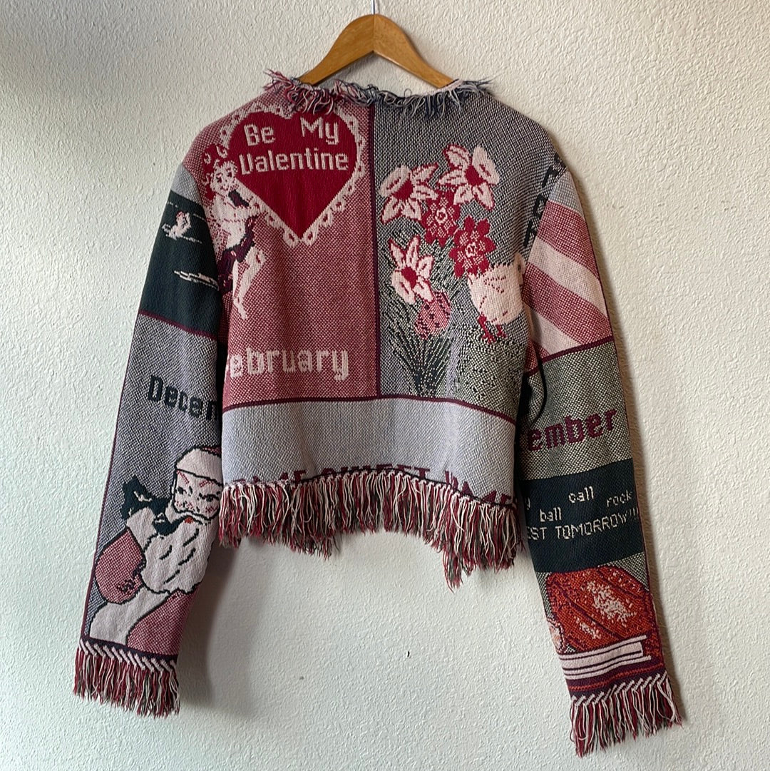 Up-cycled Crop Calendar Sweater