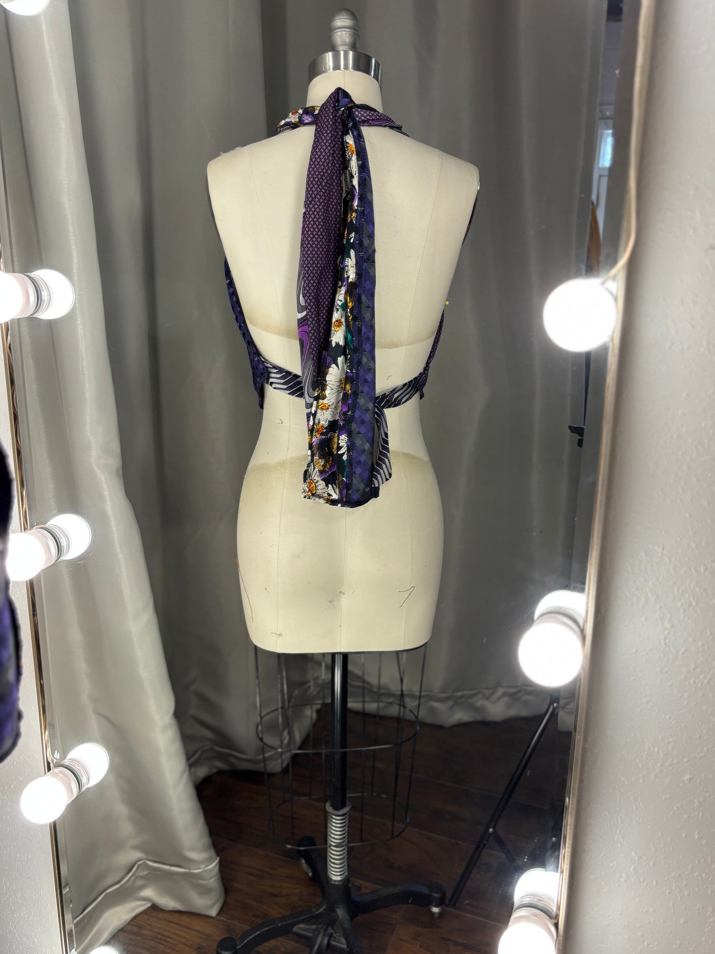 Upcycled Necktie V Top #5