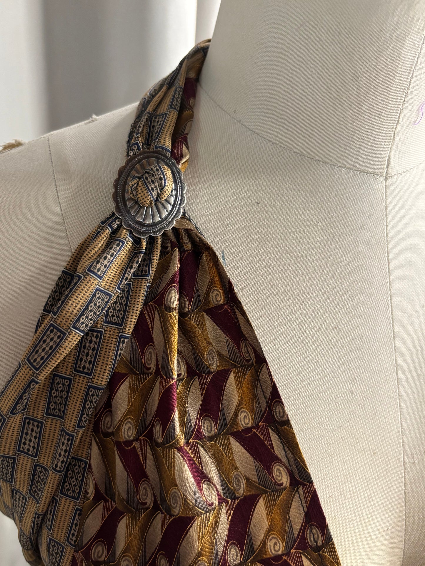 Upcycled Necktie V Top #3