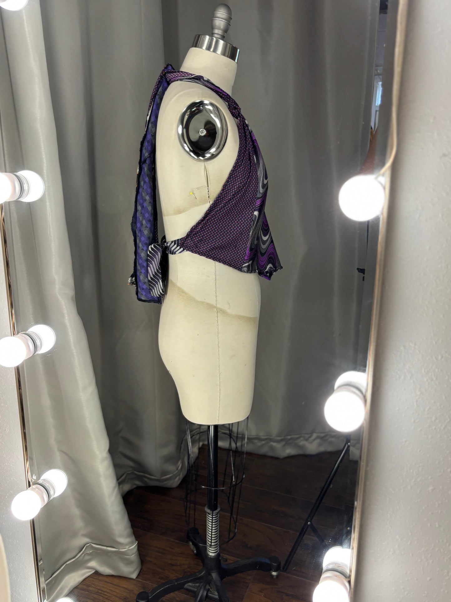 Upcycled Necktie V Top #5