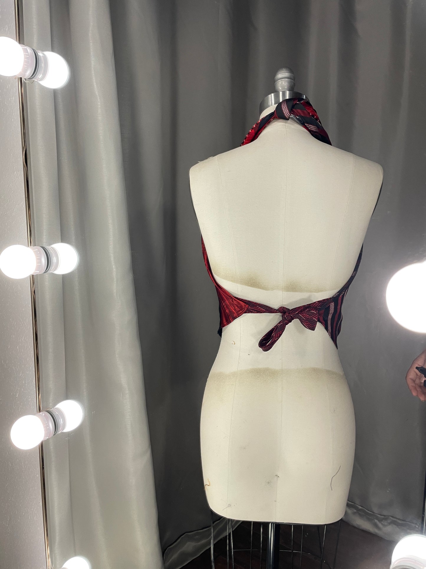 Upcycled Necktie V Top #8