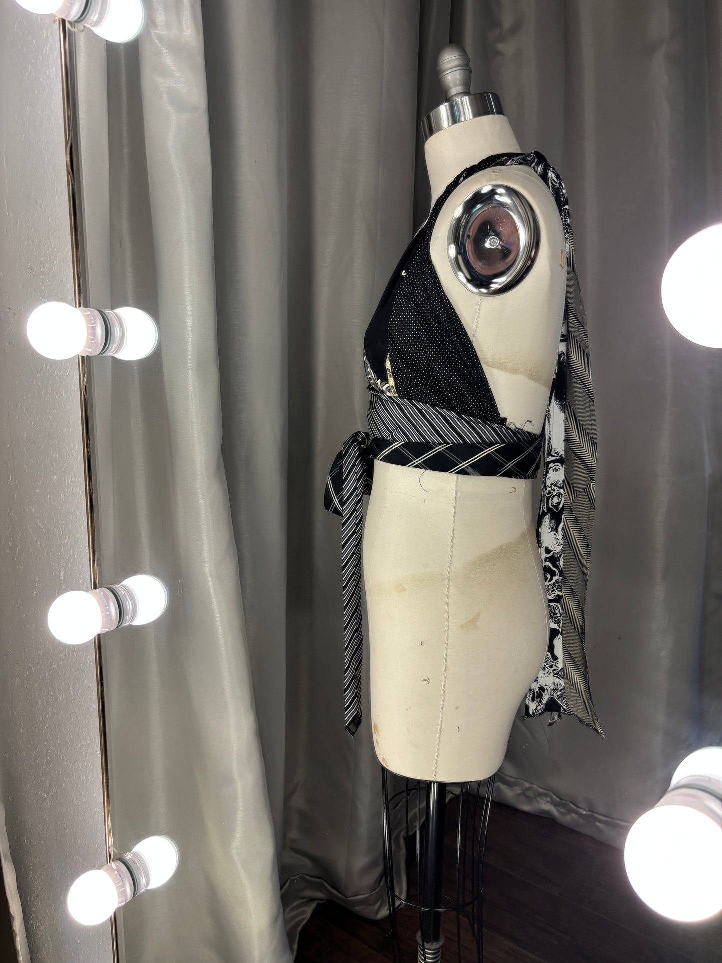 Upcycled Necktie Halter Top #5