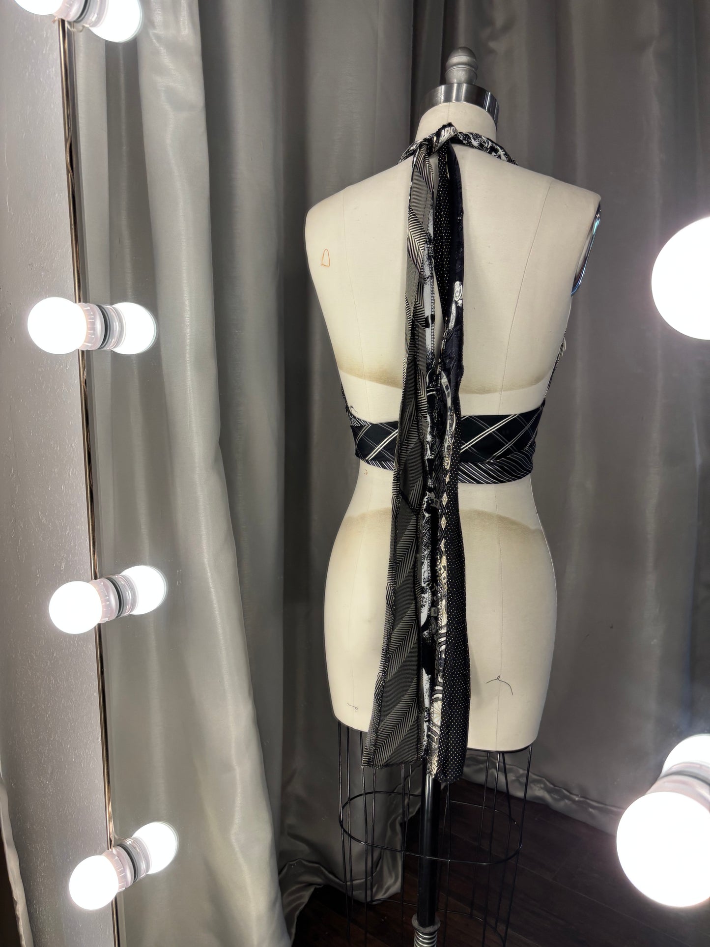 Upcycled Necktie Halter Top #5