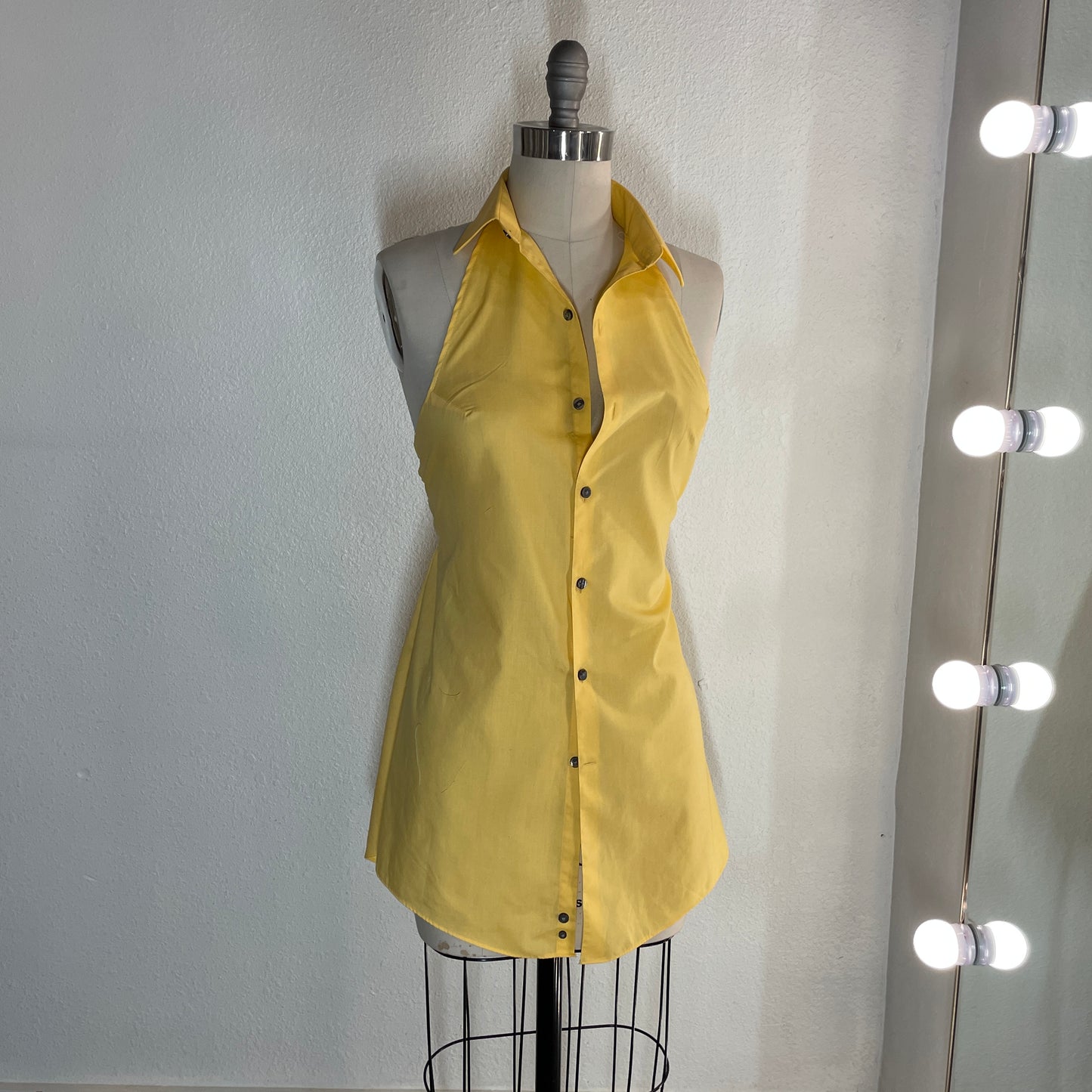 Re-Worked Yellow Shirt dress