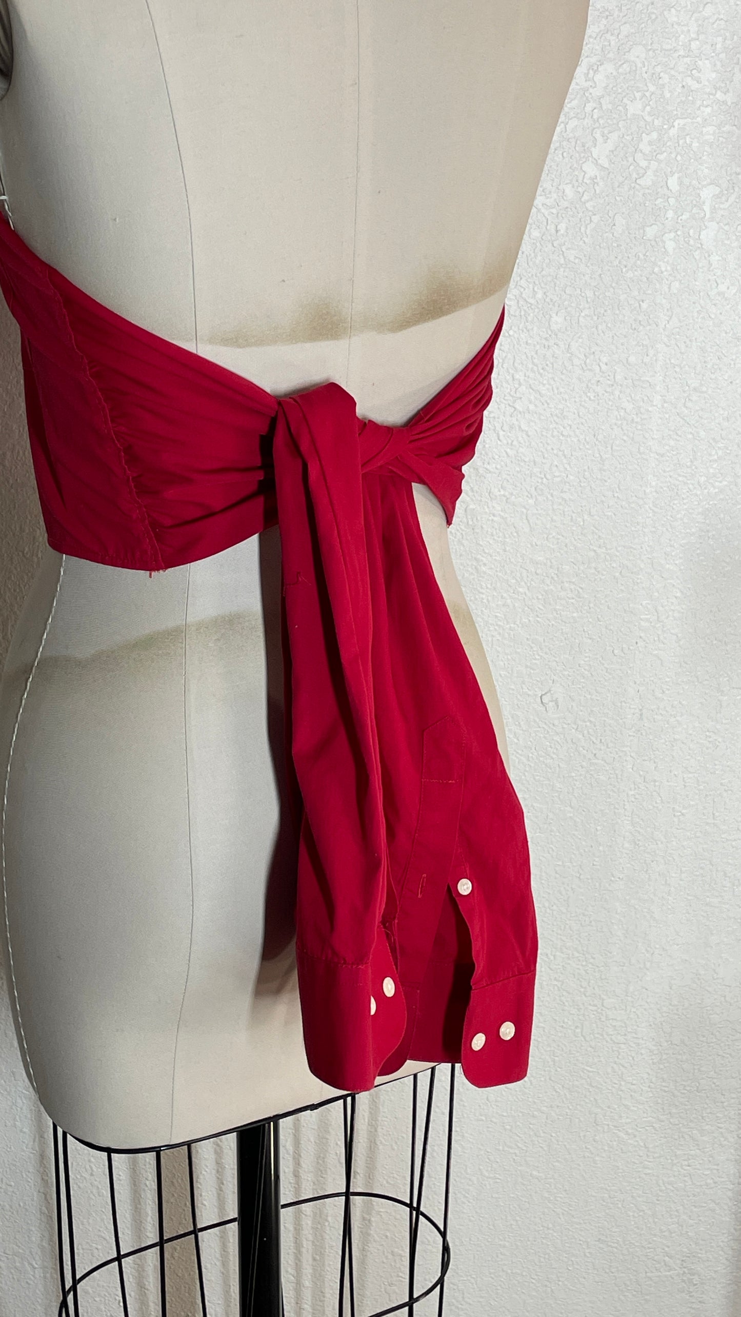 Re-worked Red Mens Shirt Set