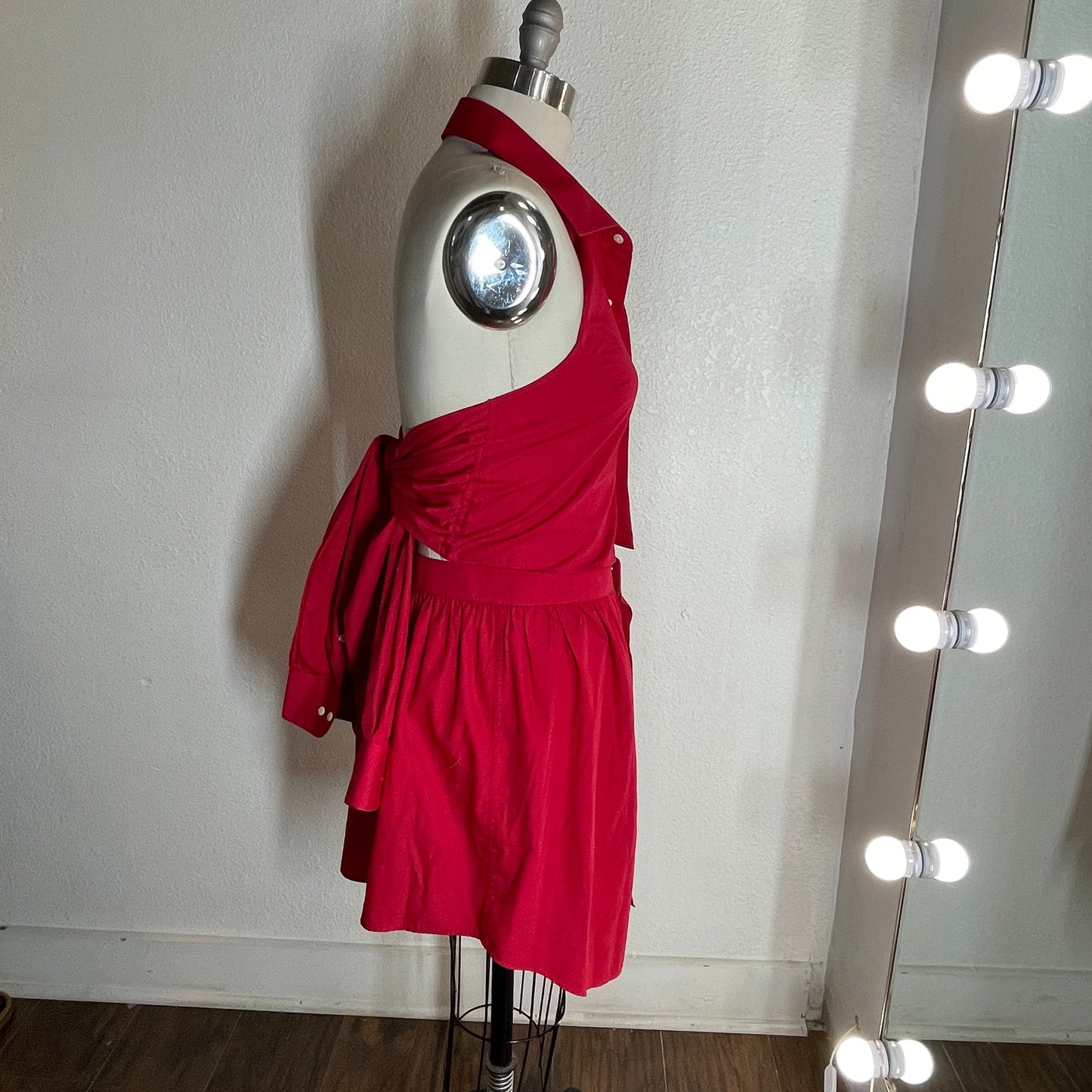 Re-worked Red Mens Shirt Set
