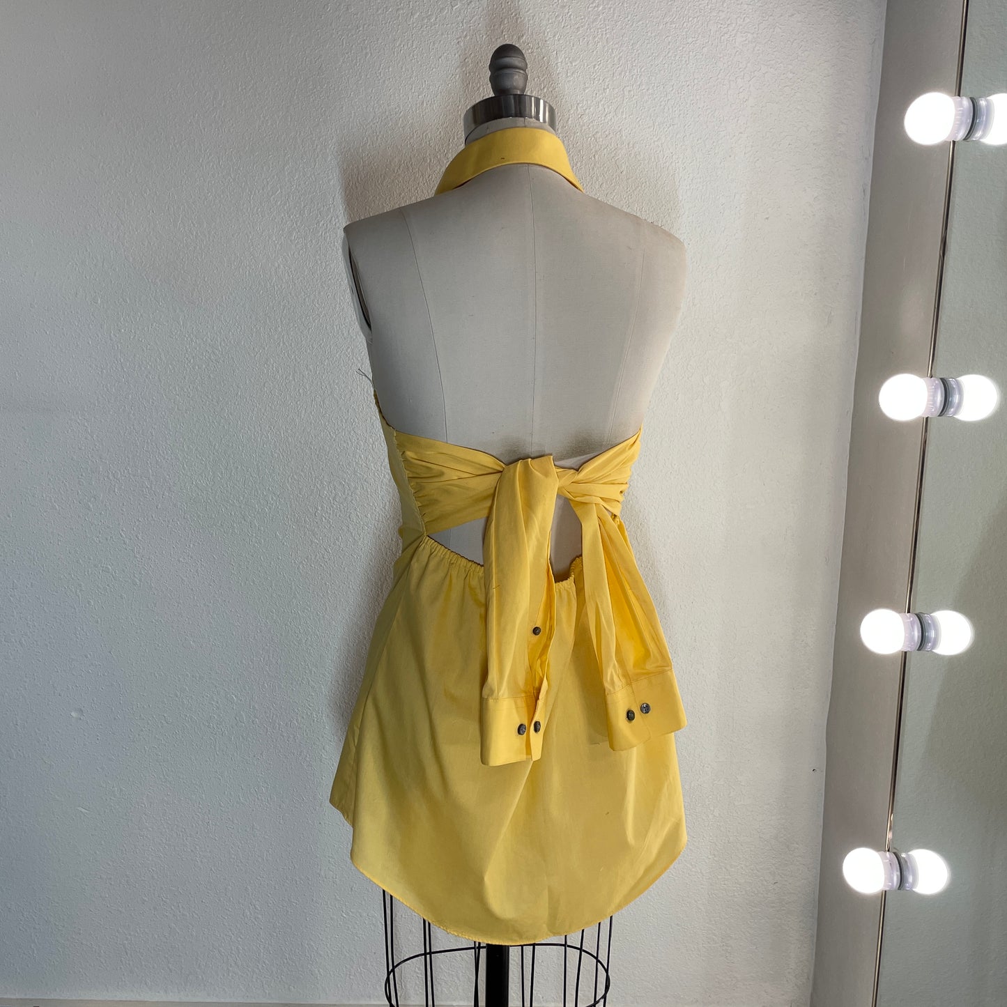 Re-Worked Yellow Shirt dress