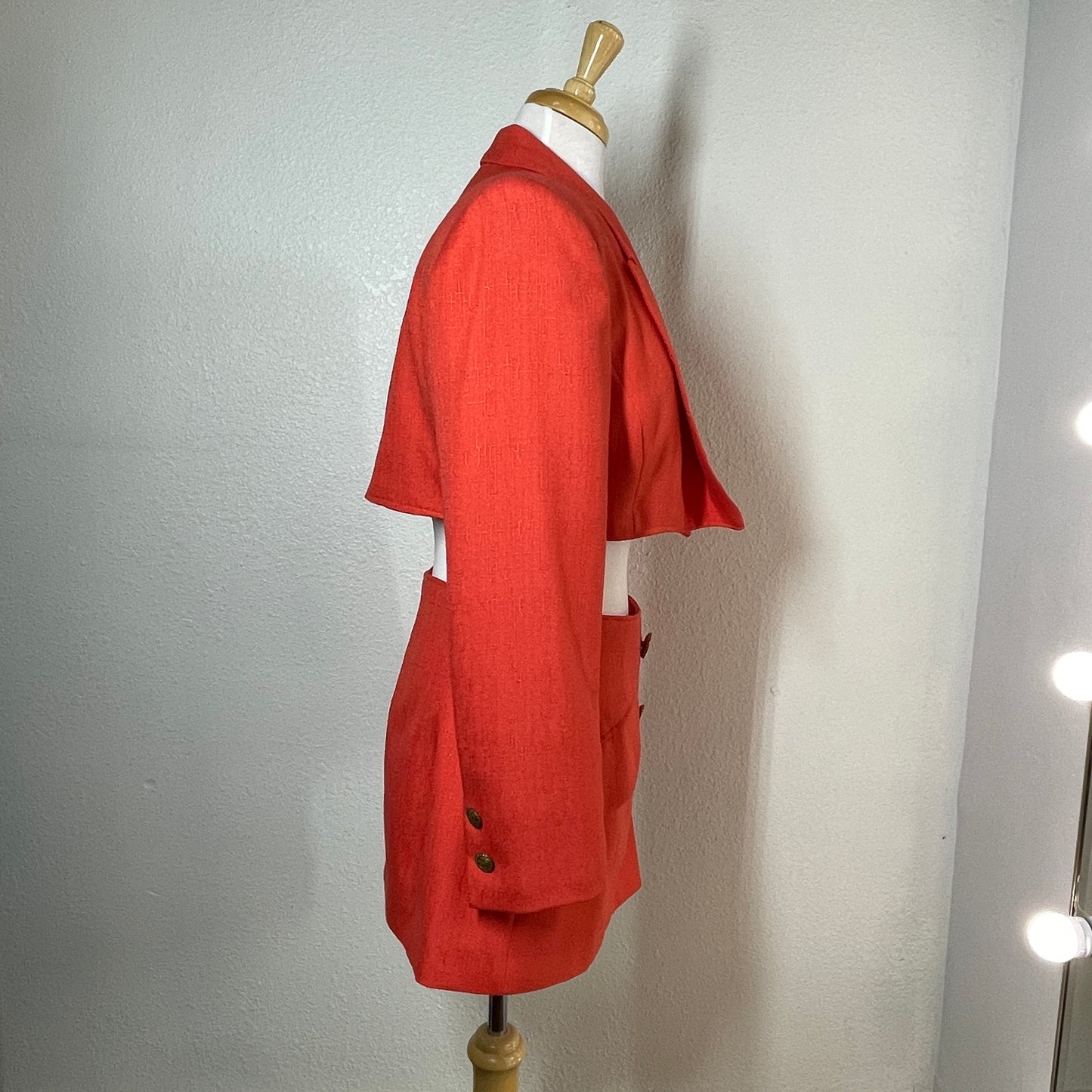 Tangerine Crop Blazer Set