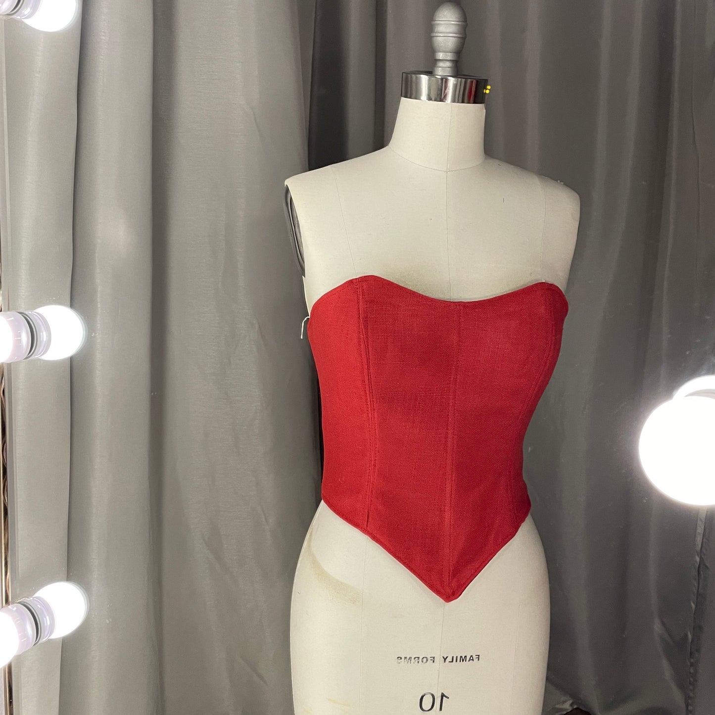 Red Crop Blazer Corset Combo