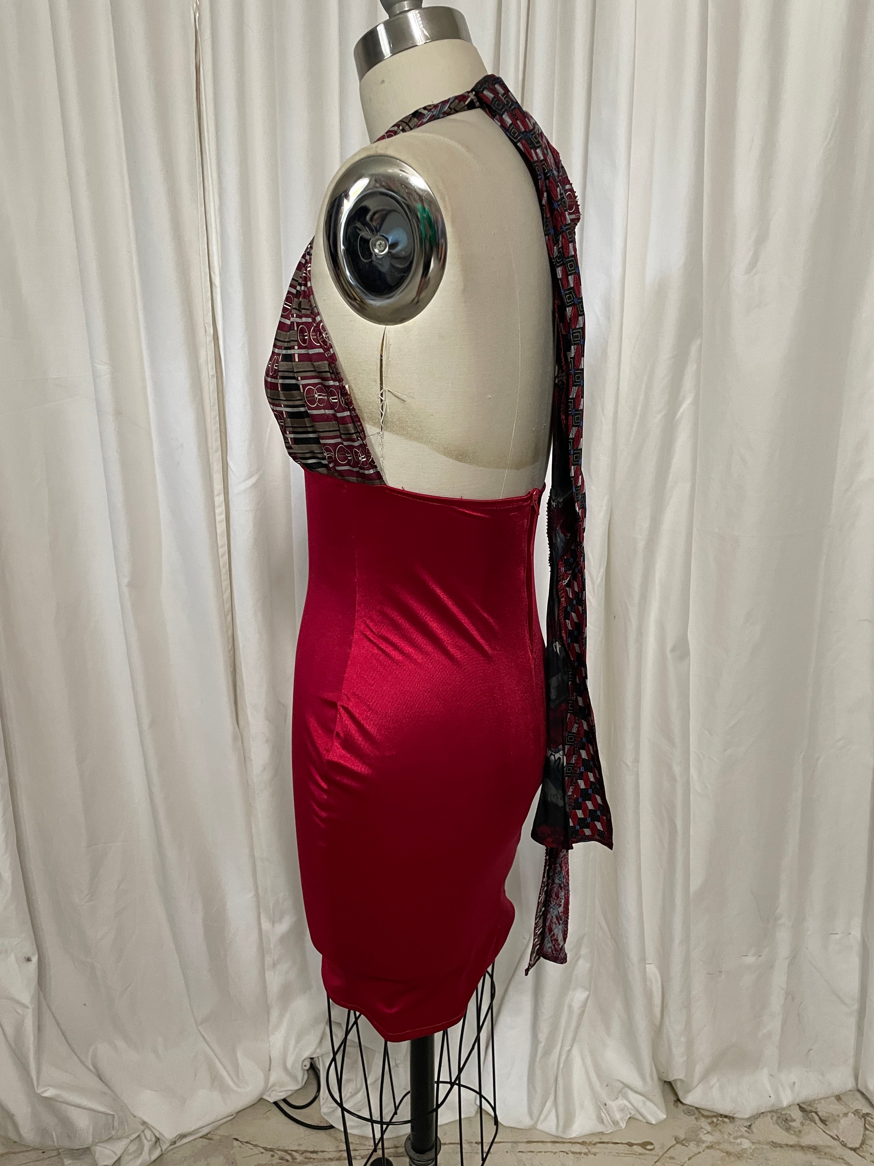 Midi Neck Tie Dress #3