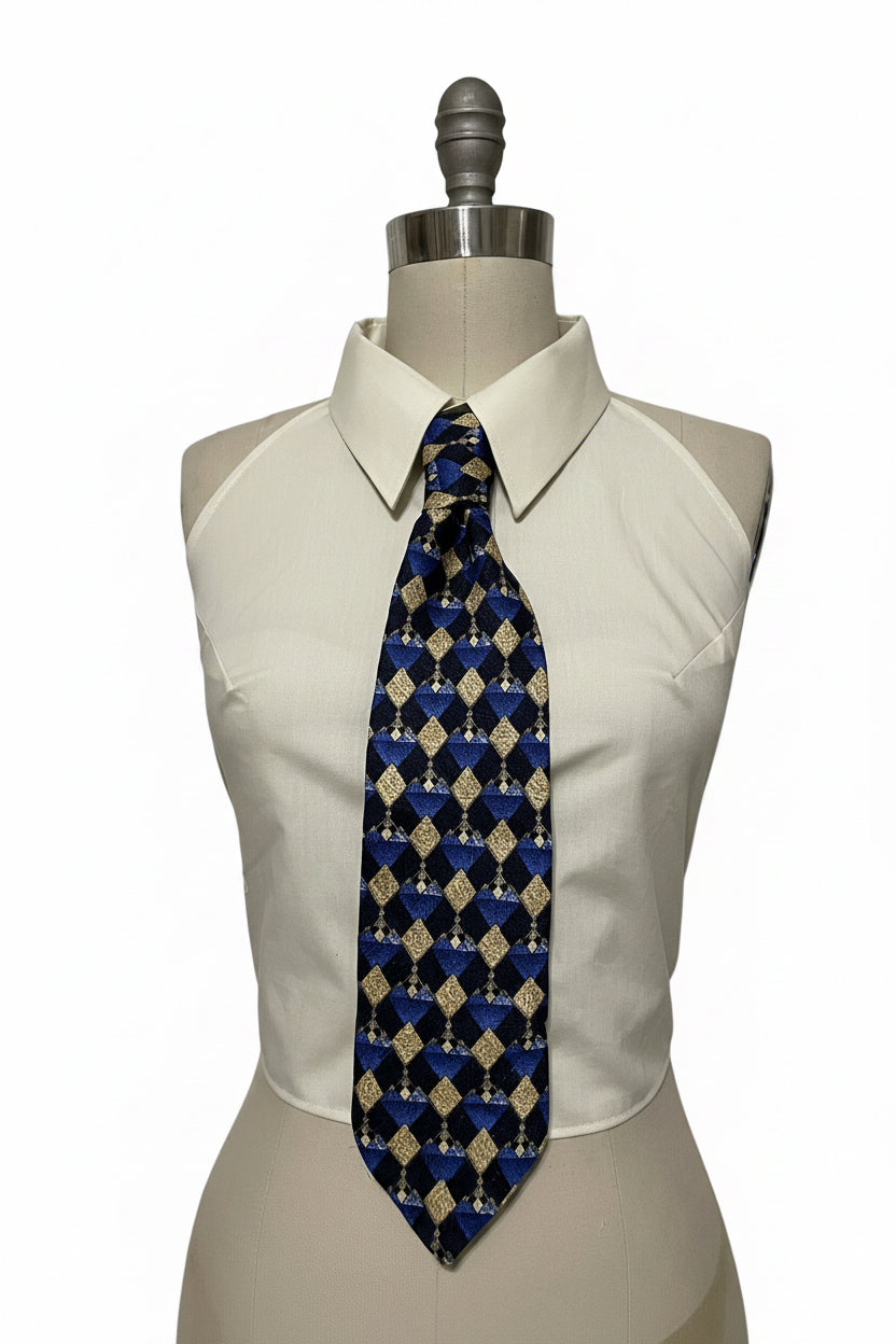 Upcycled Button Up Halter #4