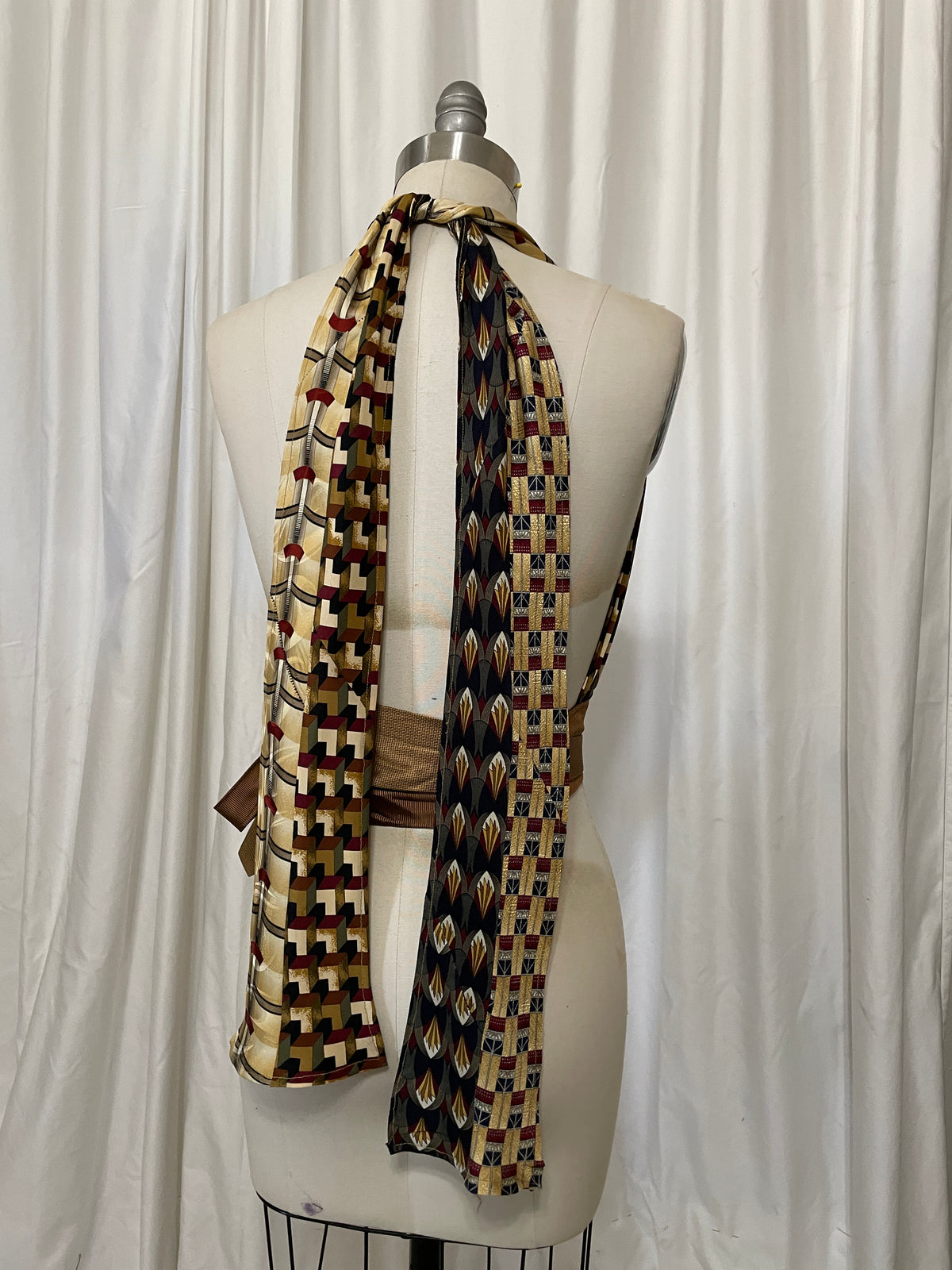Upcycled Necktie Halter Top #24