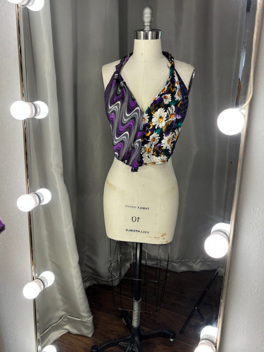 Upcycled Necktie V Top #5