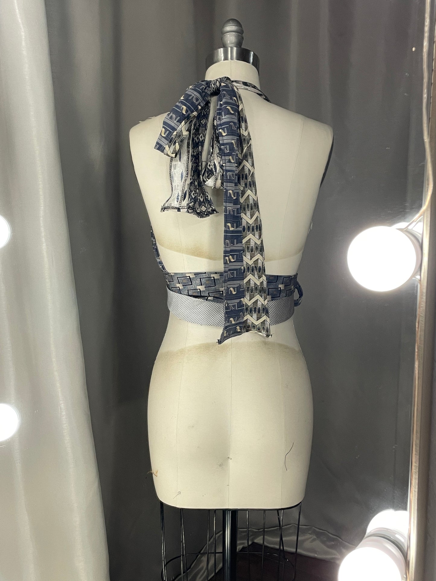 Upcycled Necktie Halter Top #10