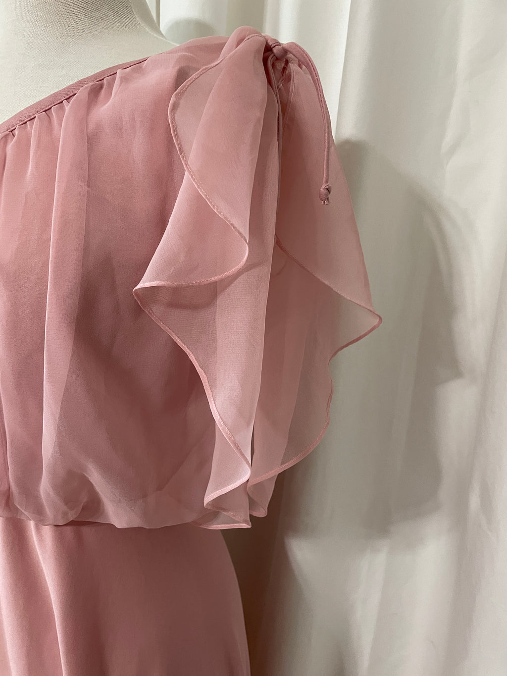 1970s Dusty Rose Disco Dress