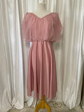 1970s Dusty Rose Disco Dress