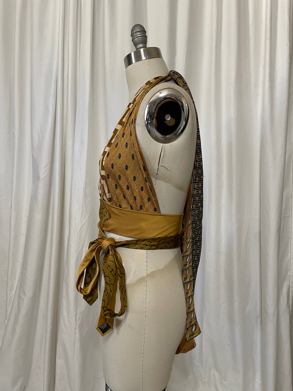 Upcycled Necktie Halter Top #23