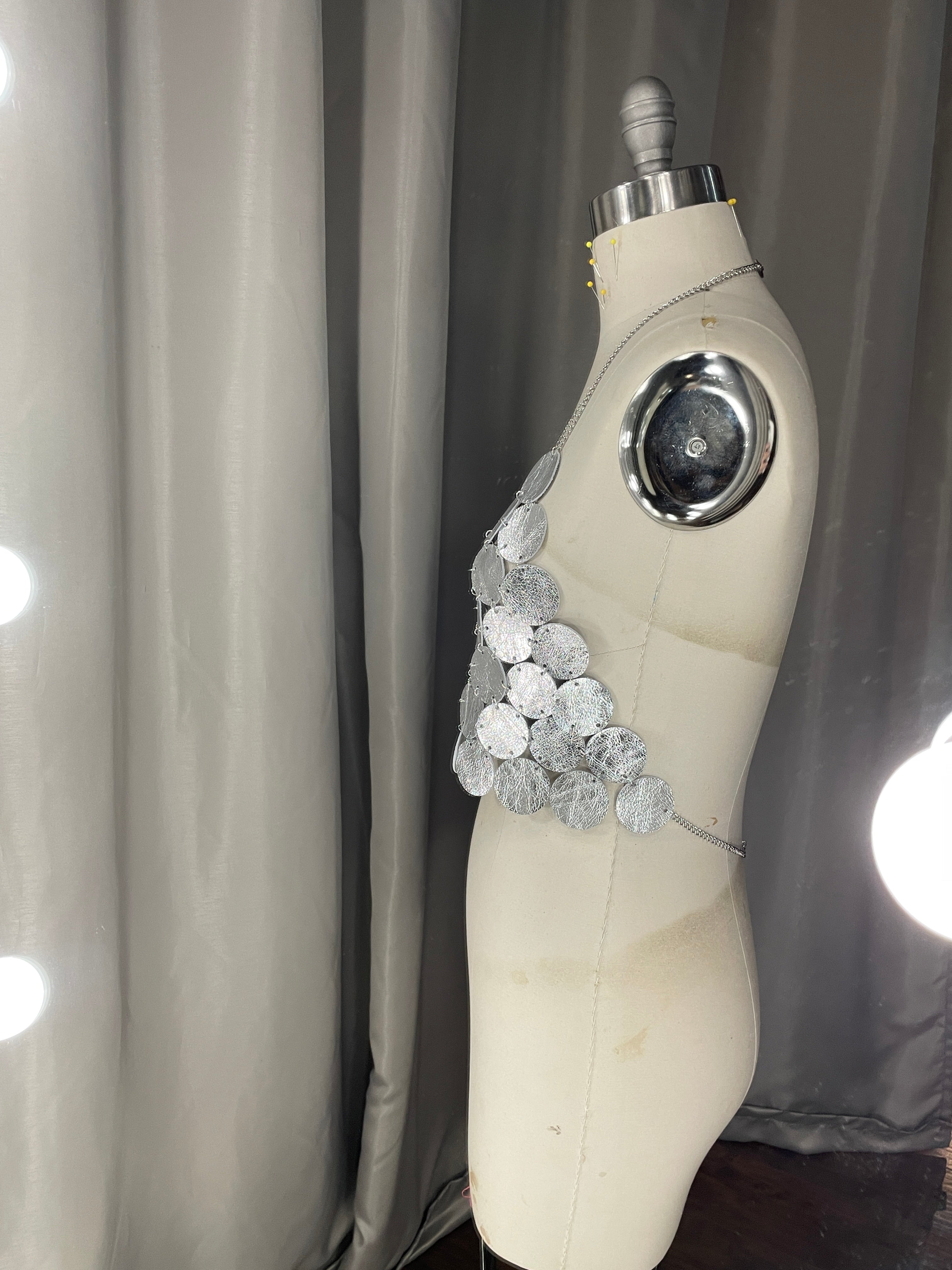 Leather Medallion Silver Top
