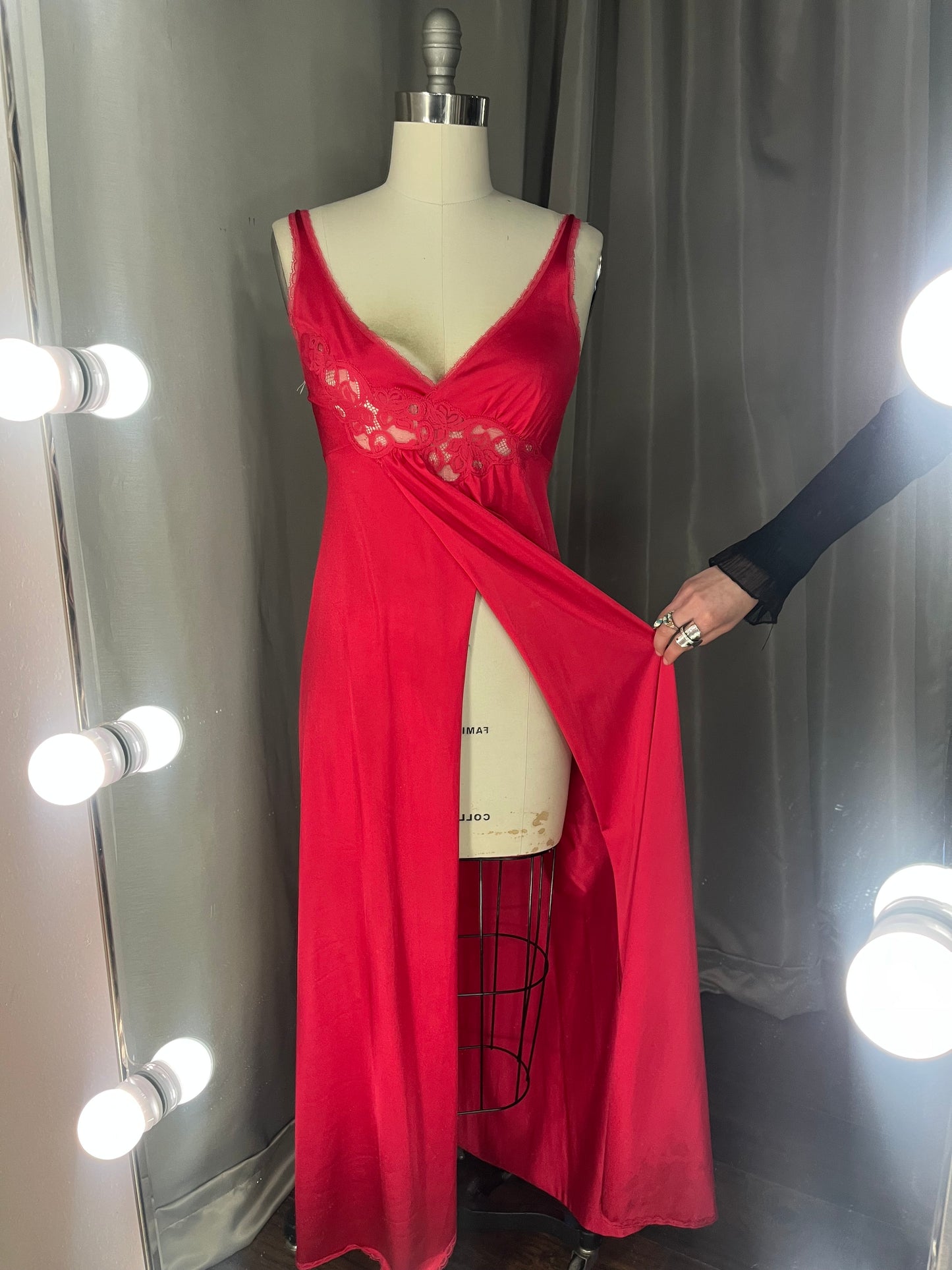 Vanity Fair Red Slip Dress