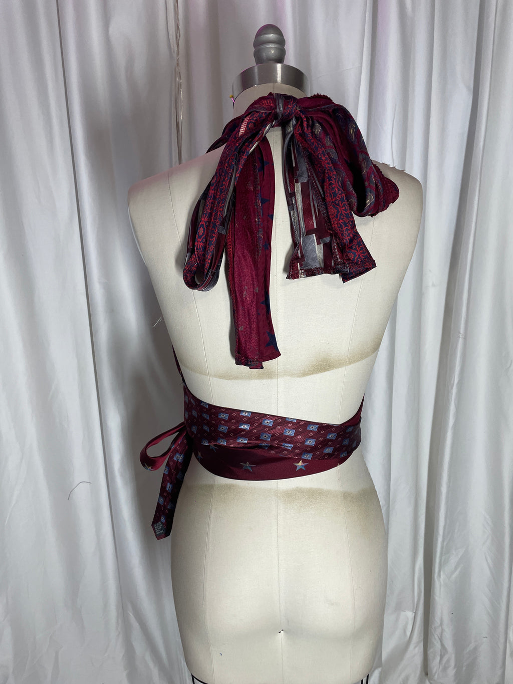 Upcycled Necktie Halter Top #14