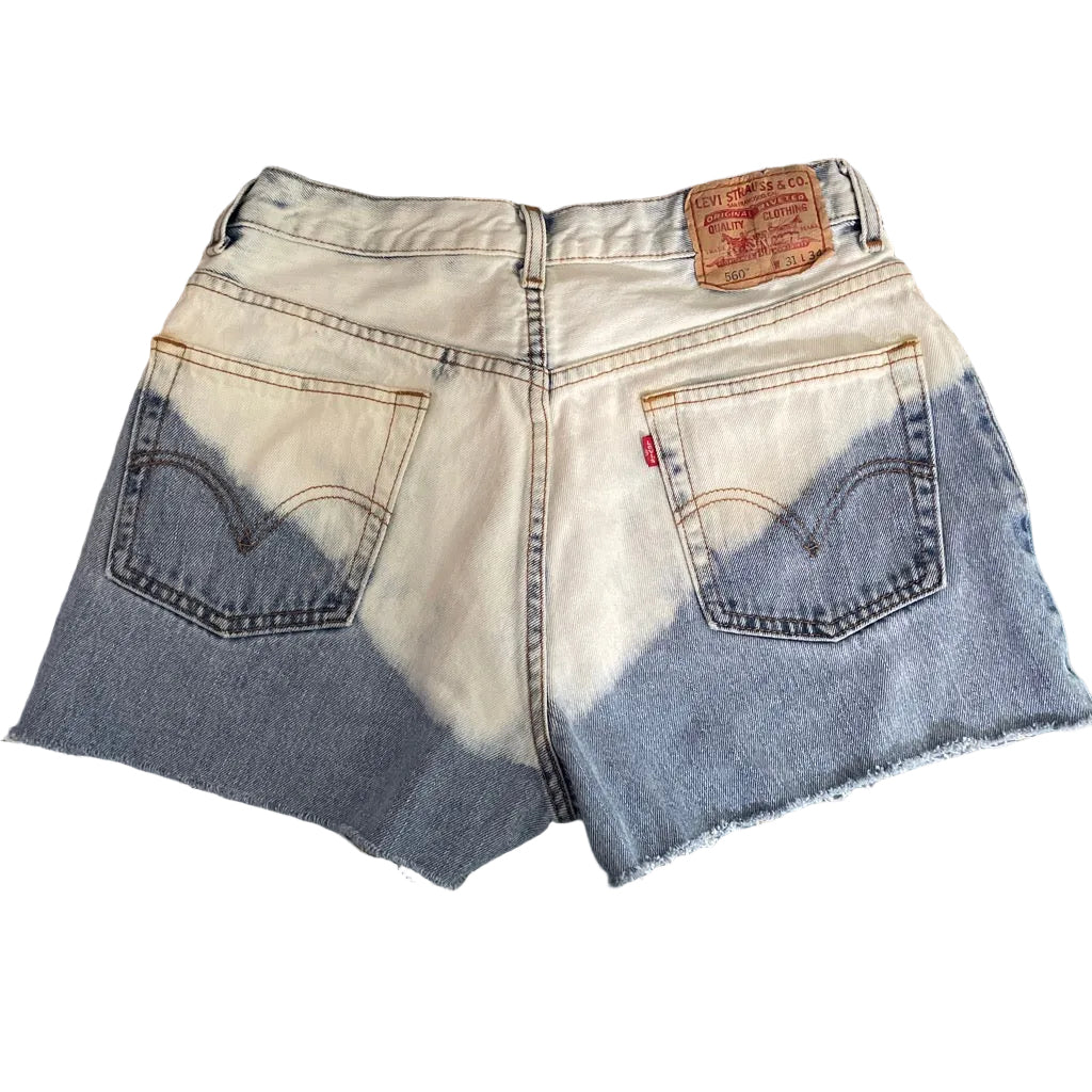 vintage Levi’s 560 Bleach Dyed Cut Offs