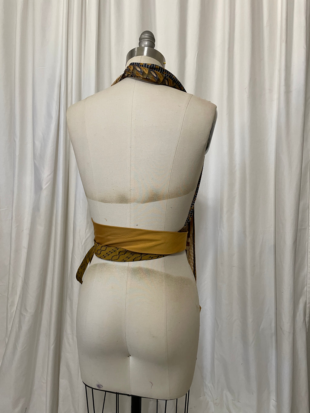 Upcycled Necktie Halter Top #23