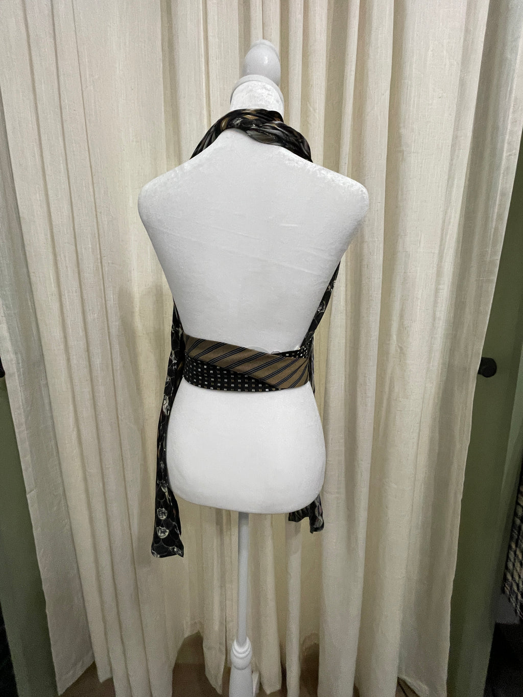 Upcycled Necktie Halter Top #17