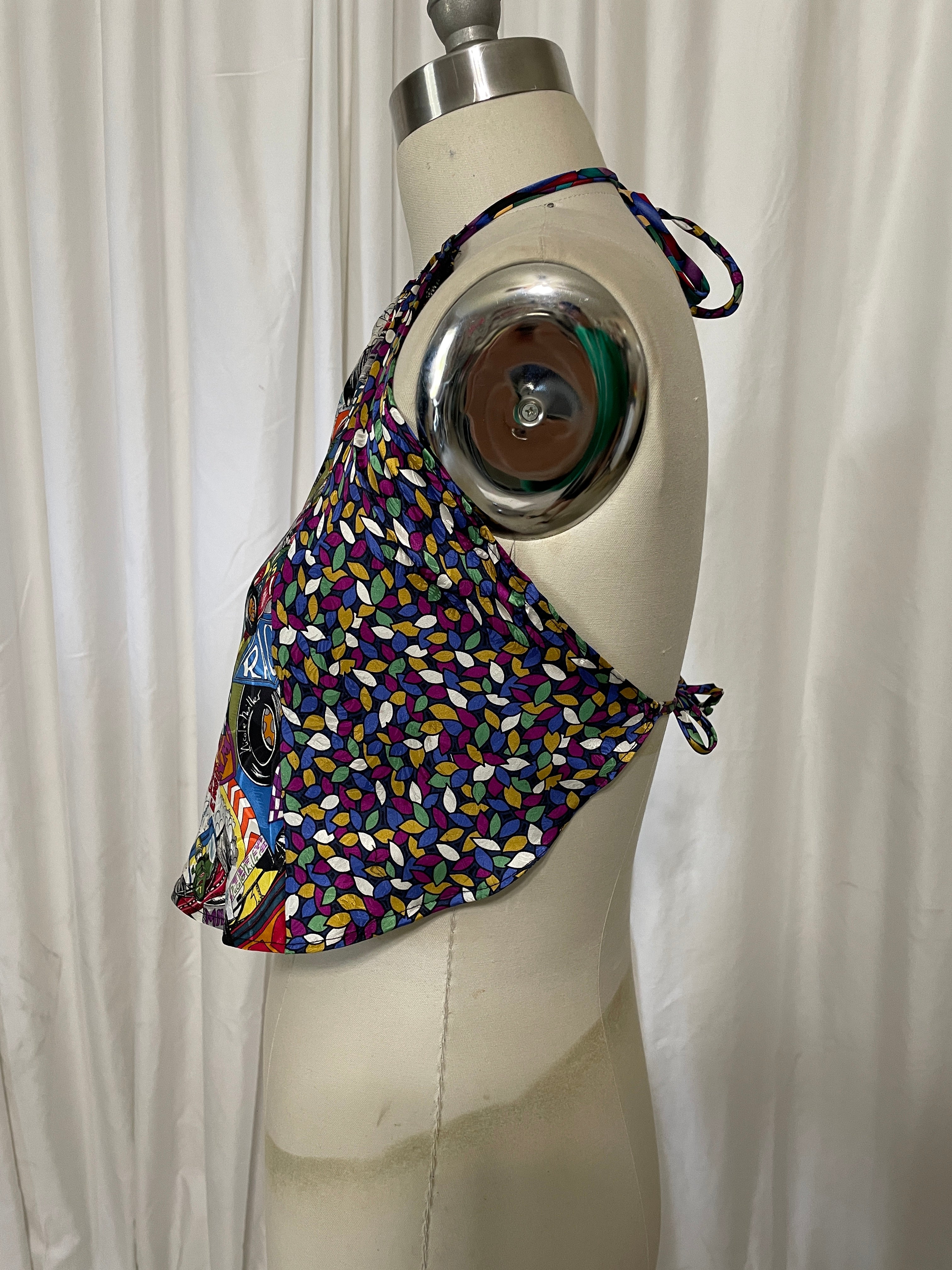 Upcycled Necktie Top #R1