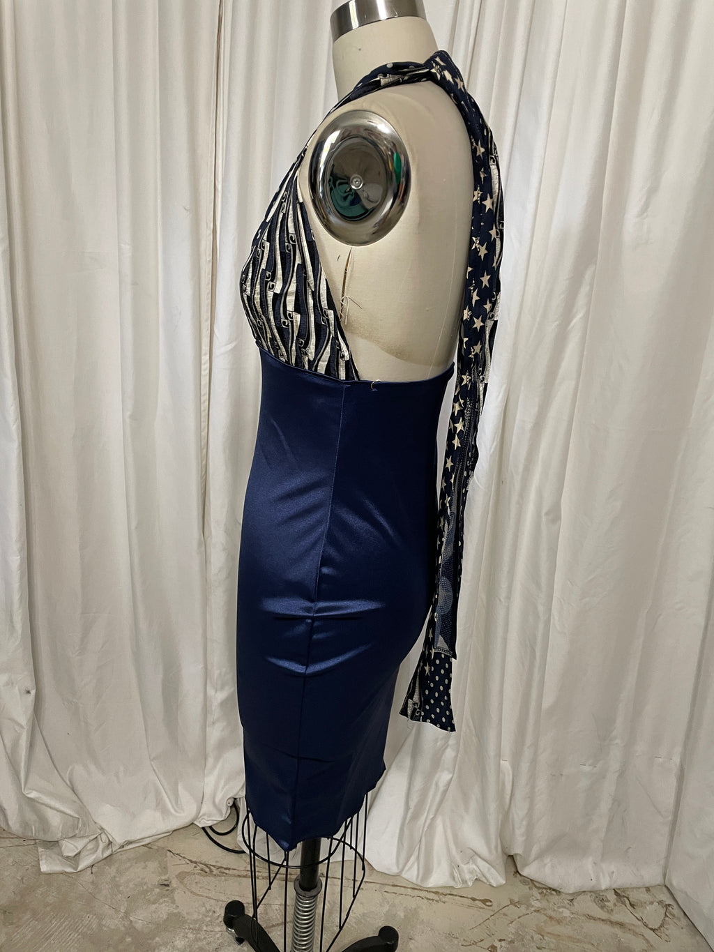 Midi Neck Tie Dress #4