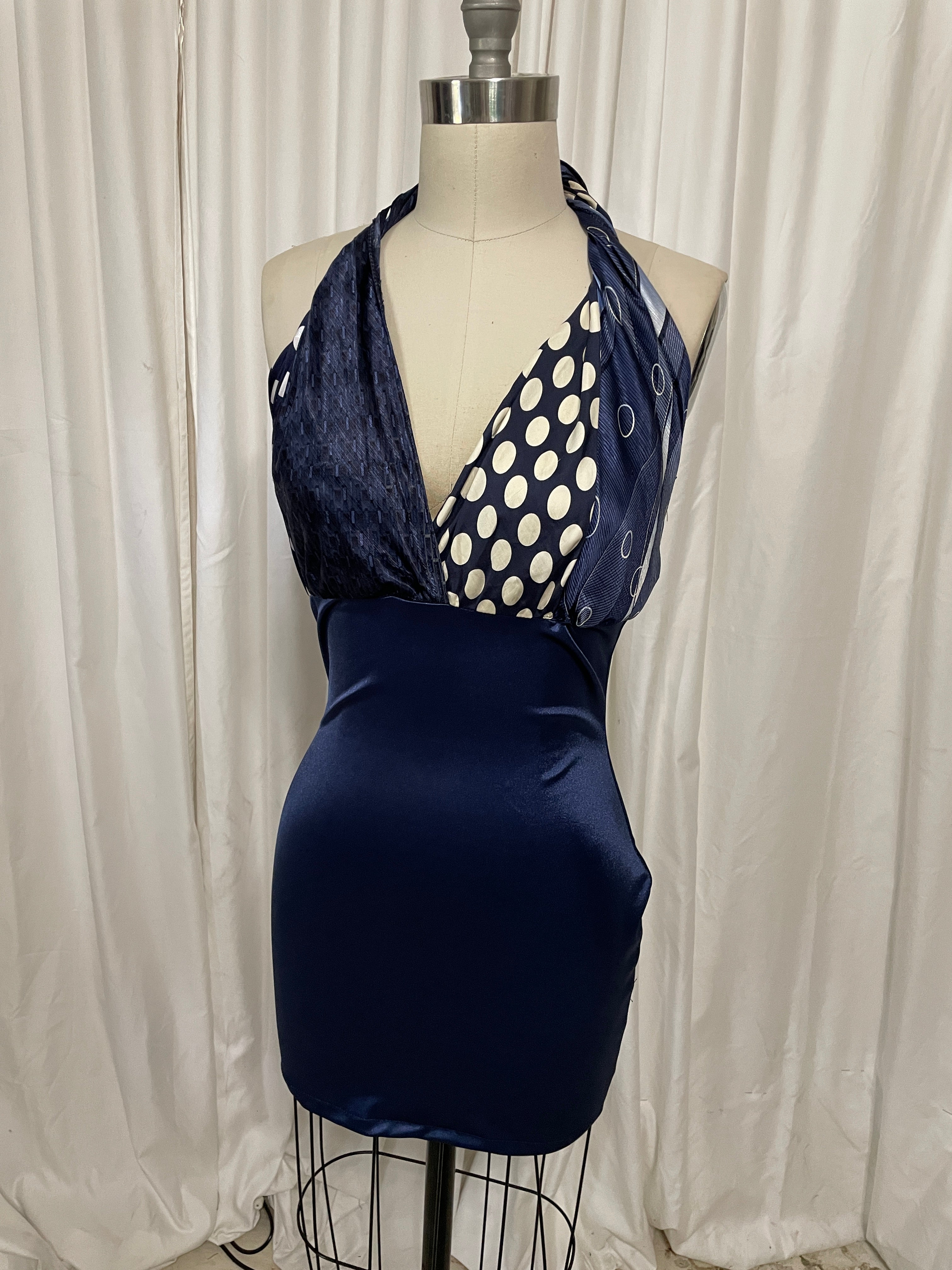 Midi Neck Tie Dress #4