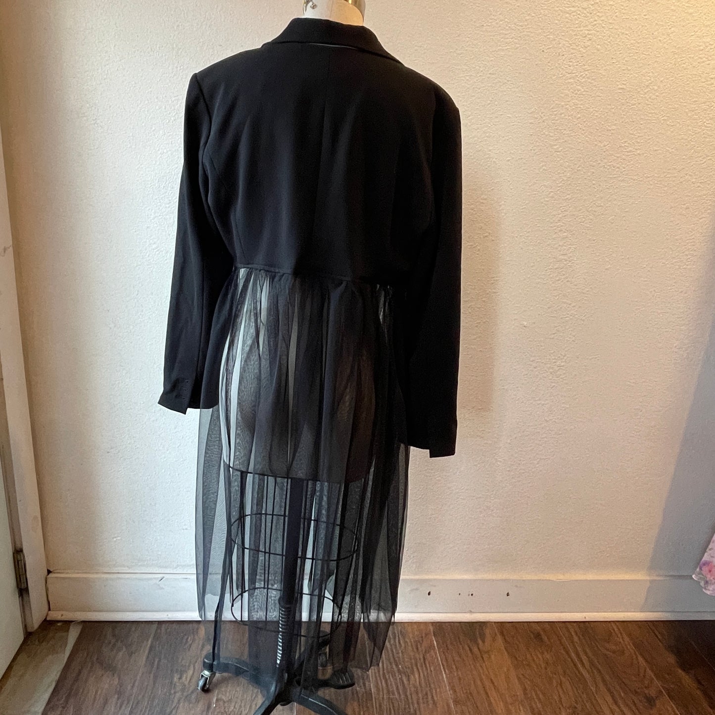 Up-cycled Black Crop Blazer