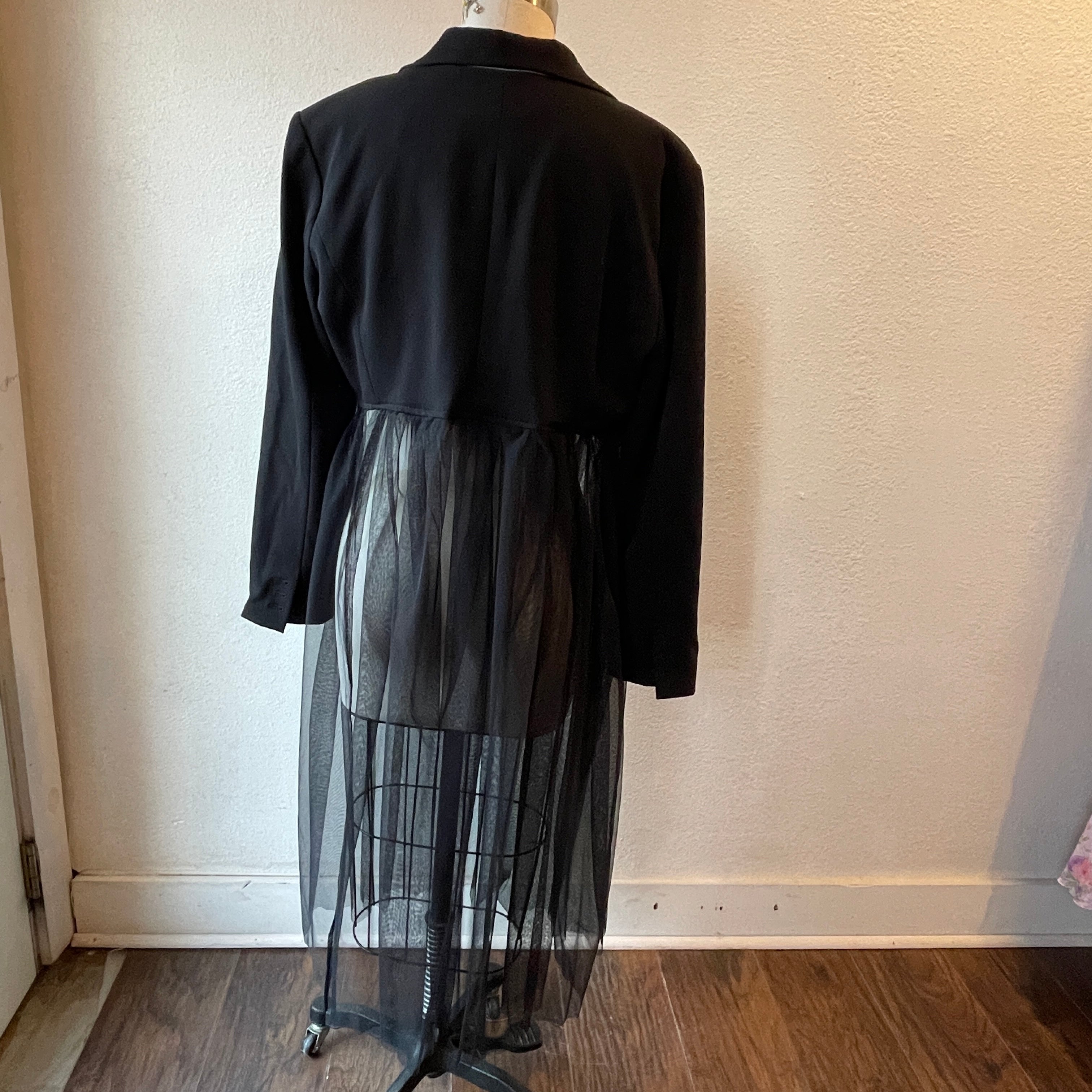 Up-cycled Black Crop Blazer