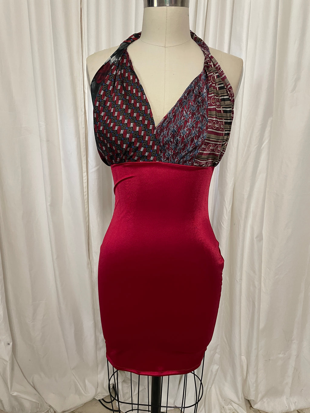 Midi Neck Tie Dress #3