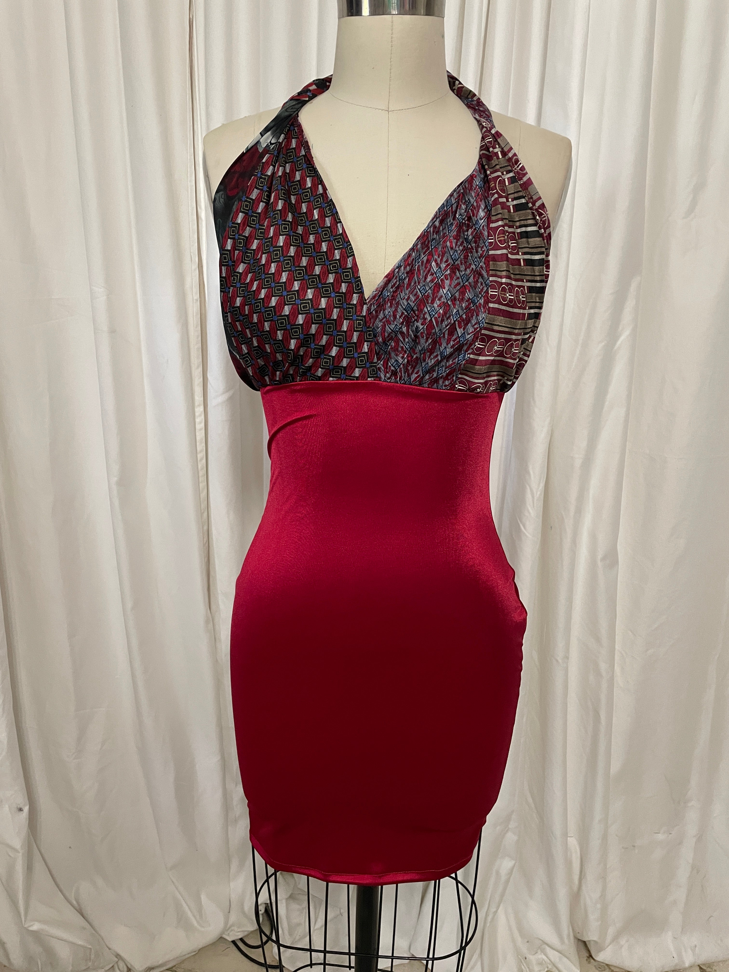 Midi Neck Tie Dress #3