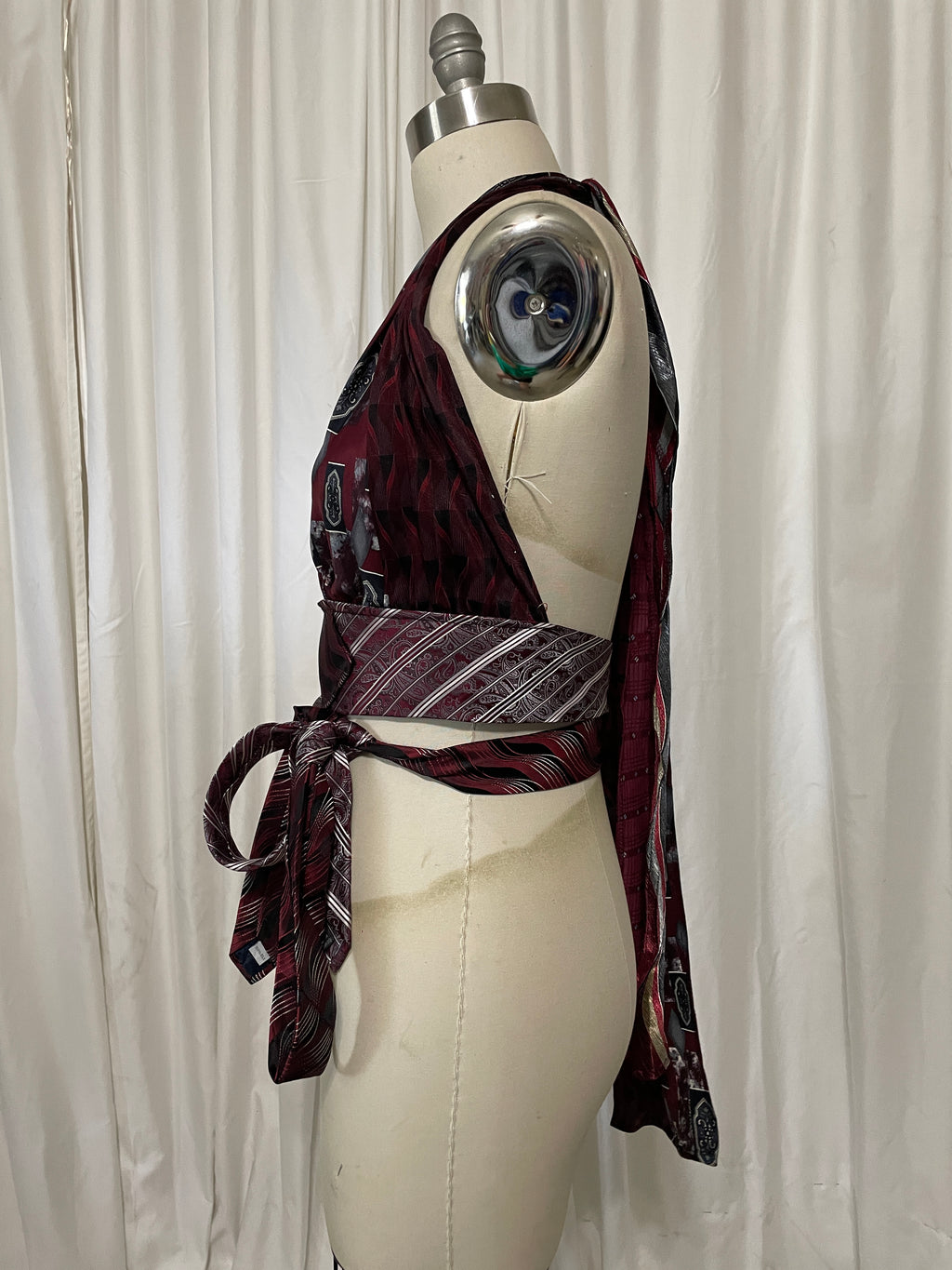 Upcycled Necktie Halter Top #19