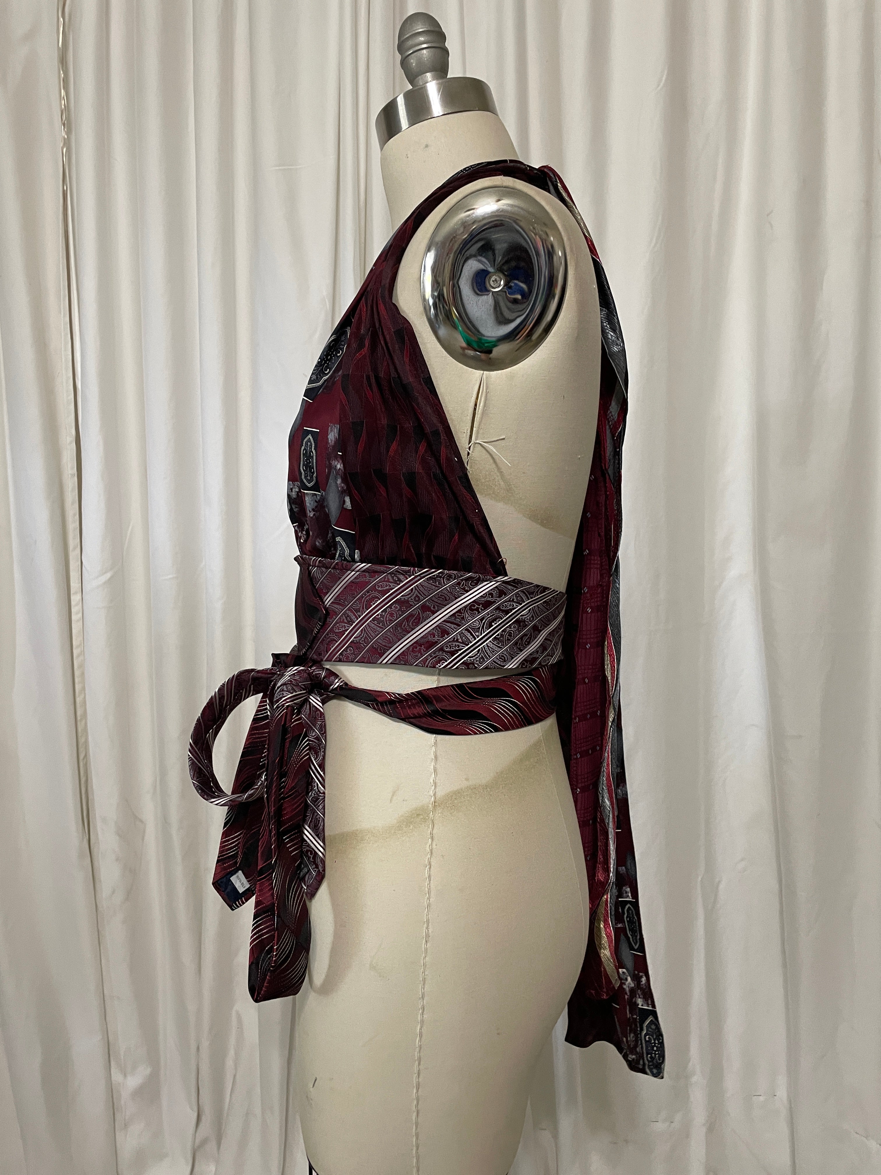 Upcycled Necktie Halter Top #19