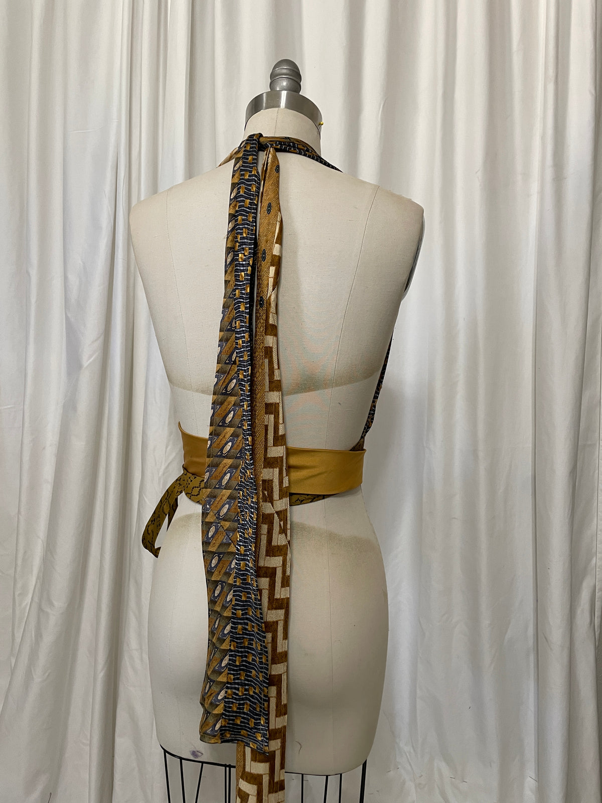Upcycled Necktie Halter Top #23