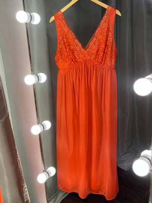 Vanity Fair Orange Slip Dress