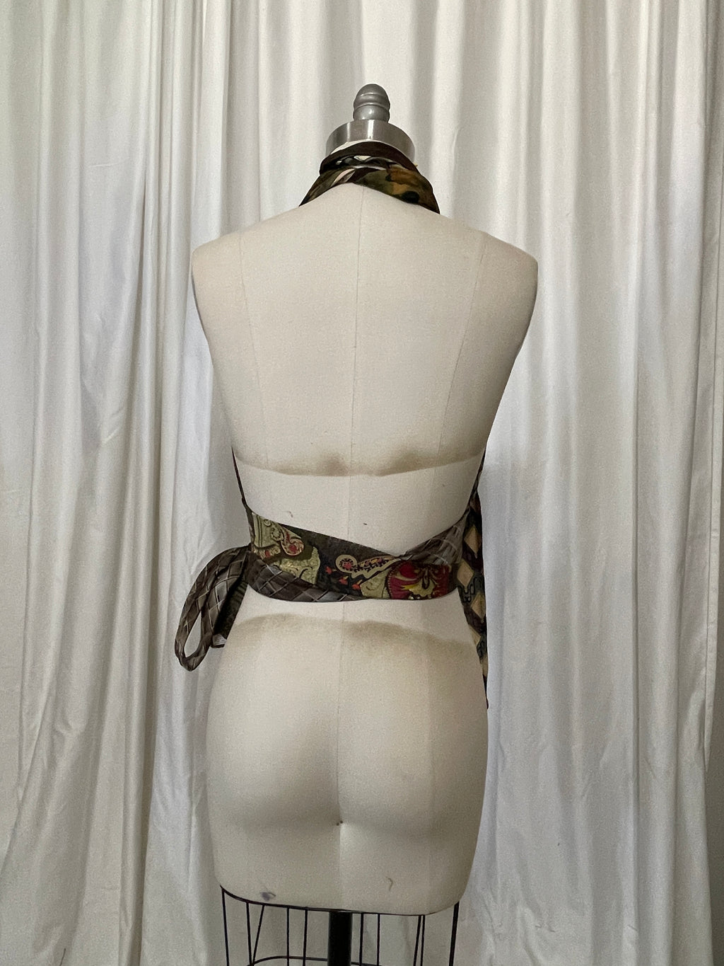 Upcycled Necktie Halter Top #25