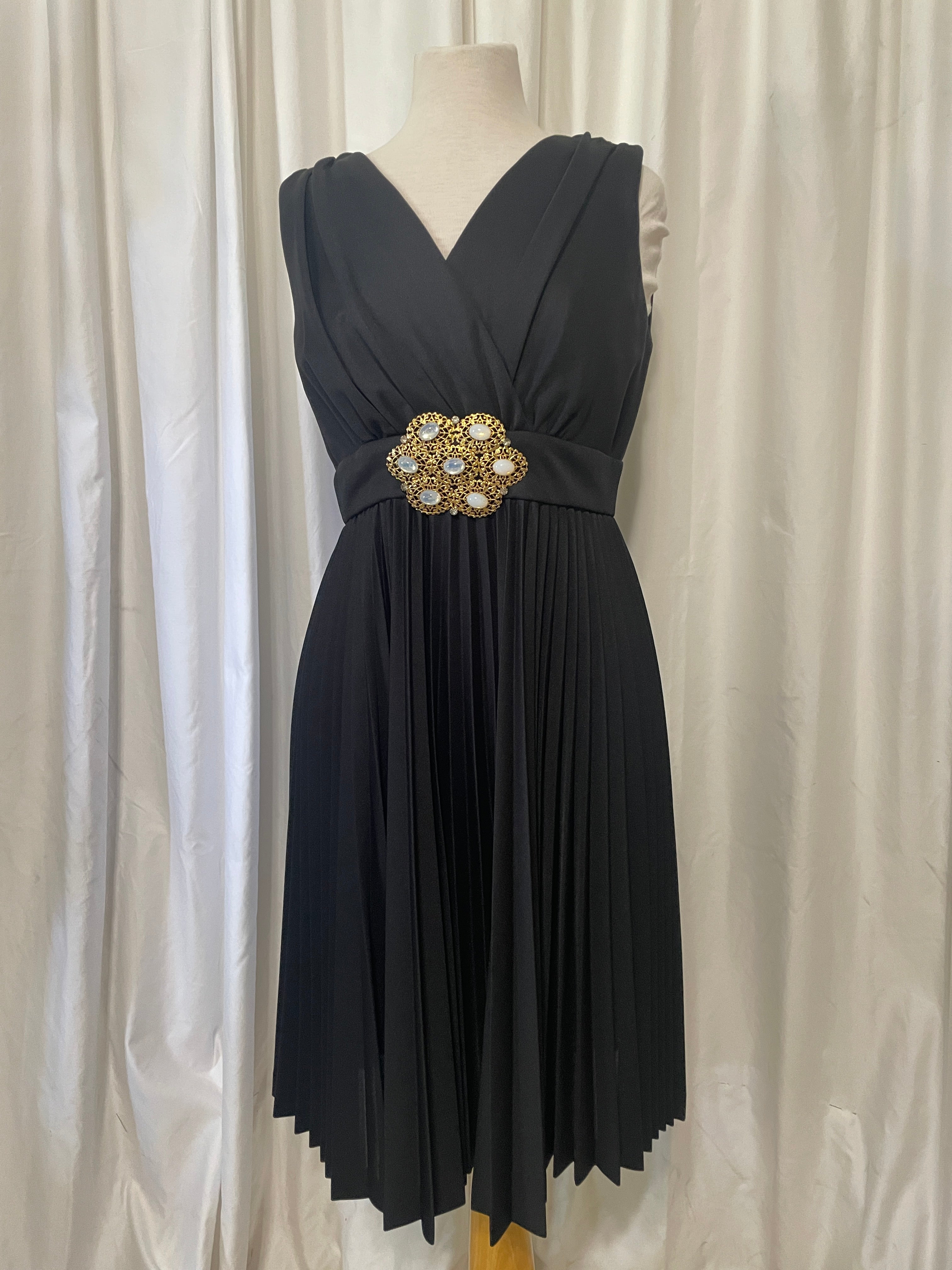 Palm Royale Retro Black Dress