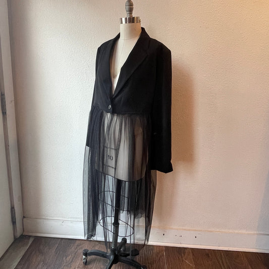 Up-cycled Black Crop Blazer