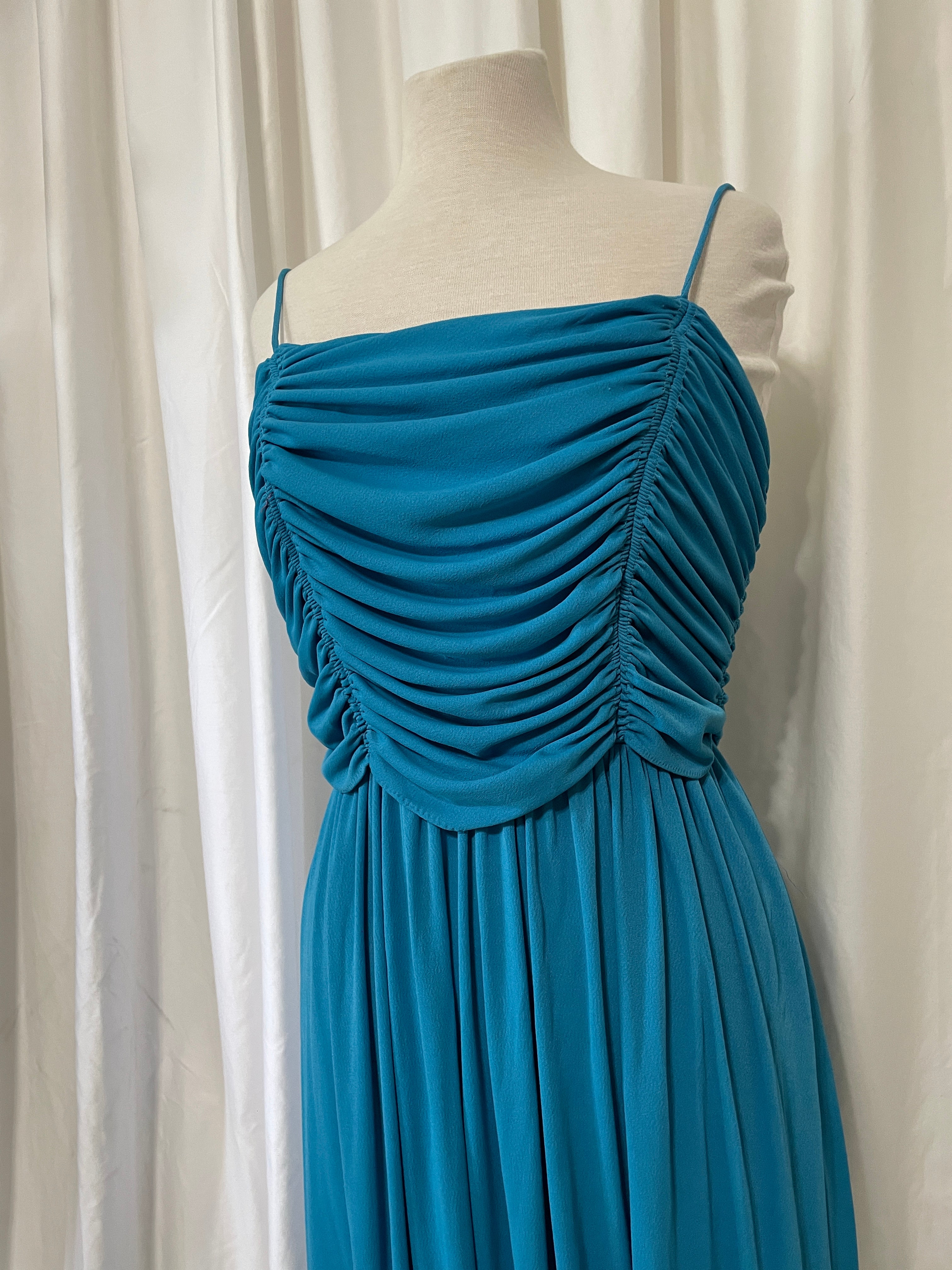 Lili Diamond Blue Maxi Dress