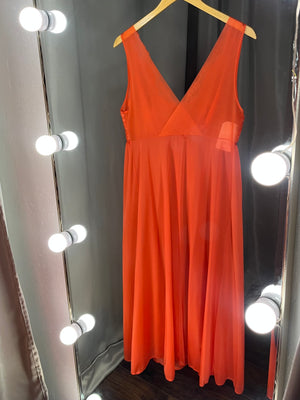 Vanity Fair Orange Slip Dress