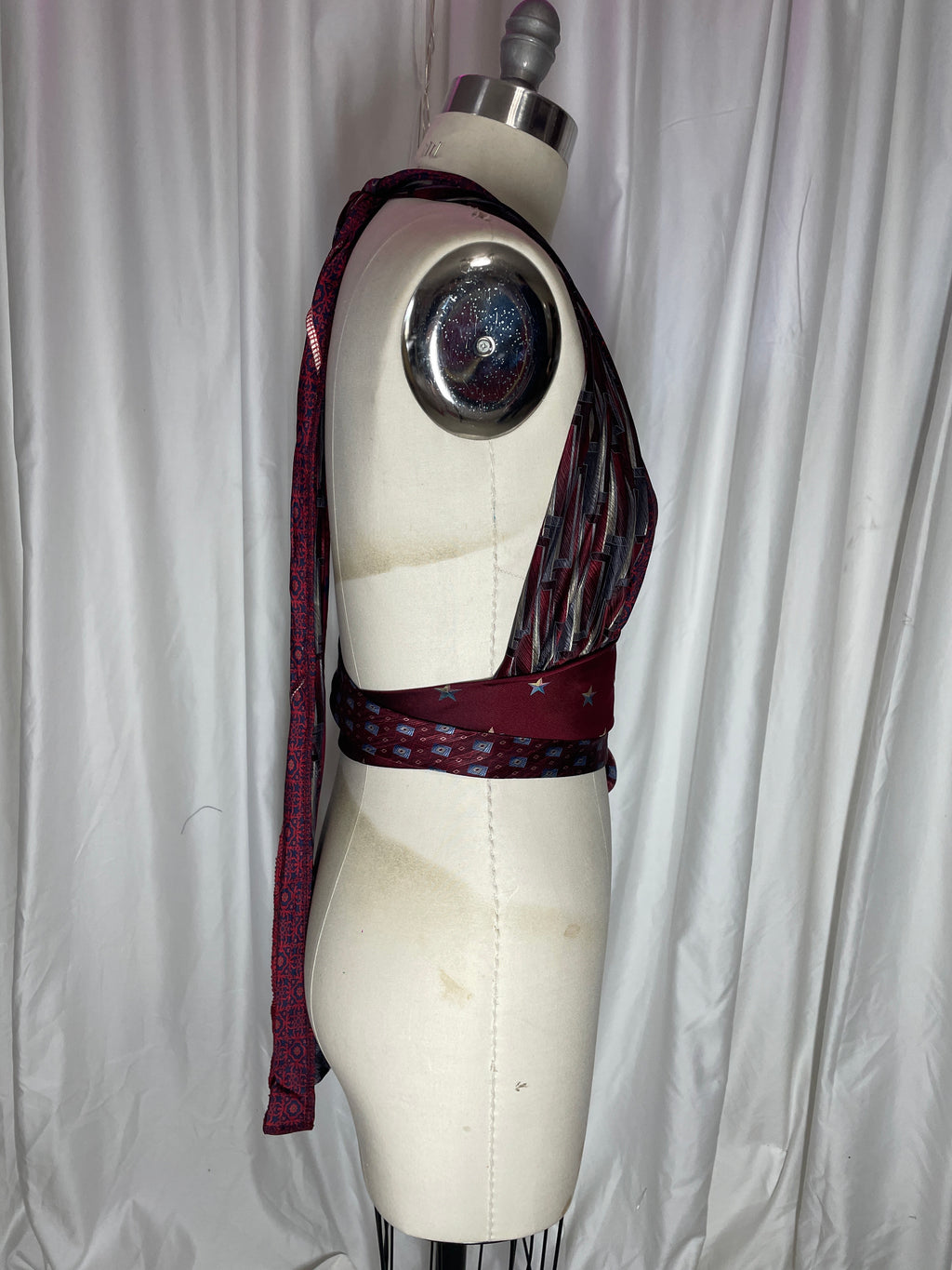 Upcycled Necktie Halter Top #14