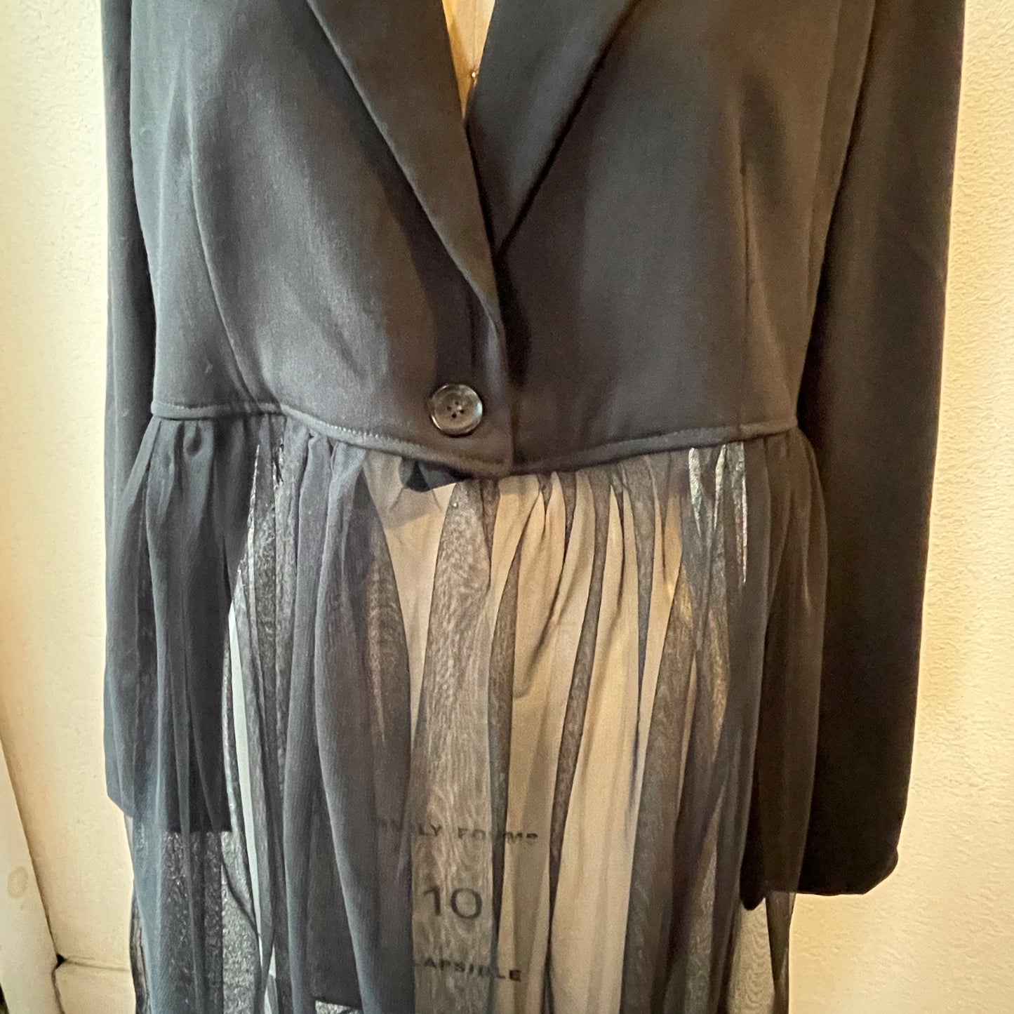 Up-cycled Black Crop Blazer