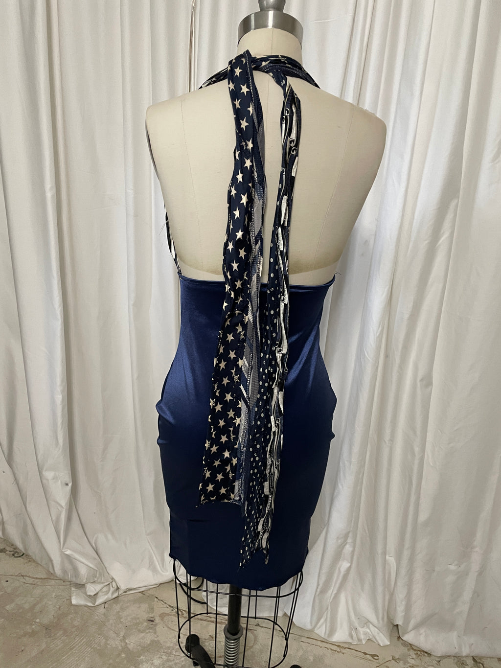 Midi Neck Tie Dress #4