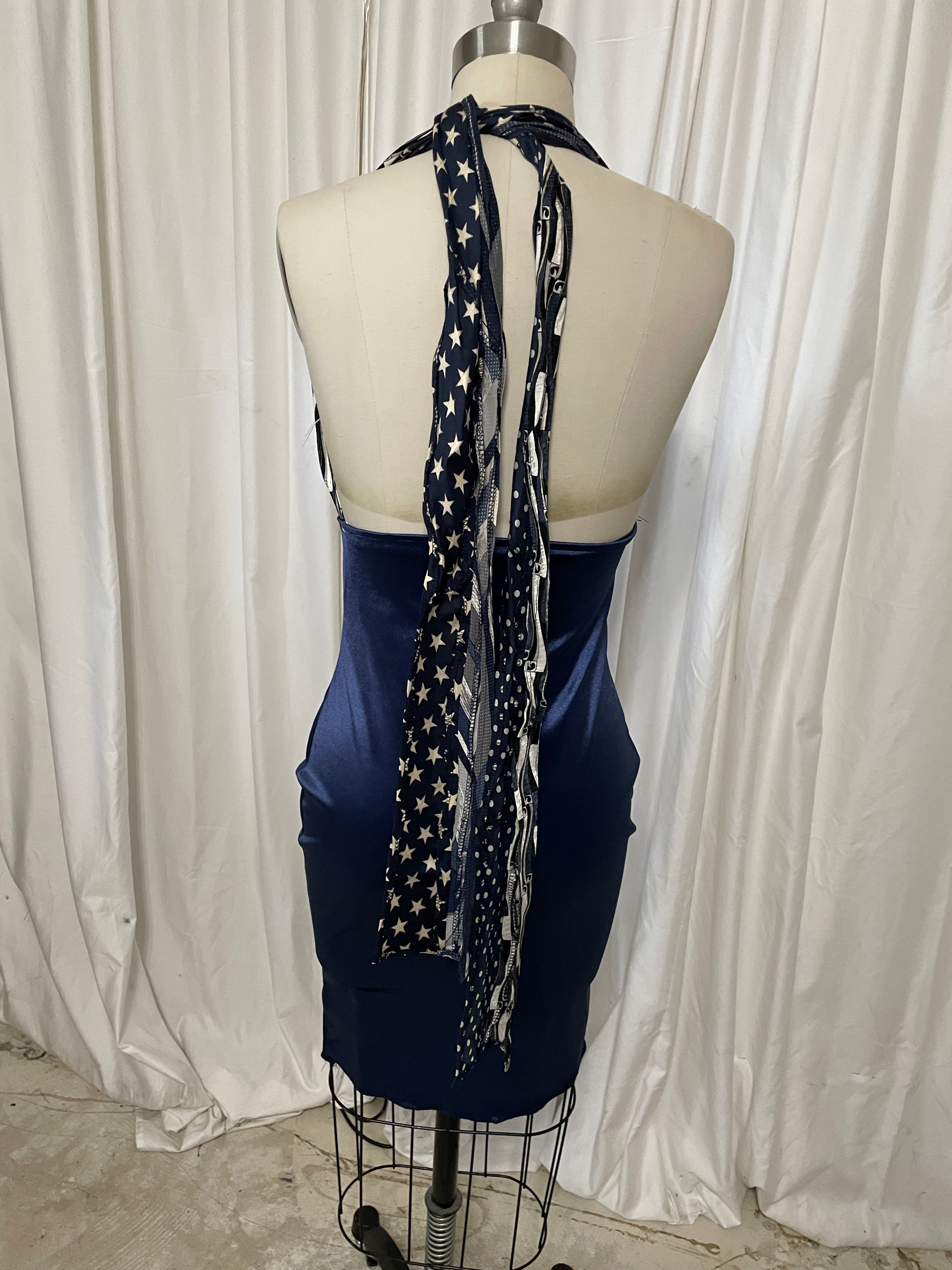 Midi Neck Tie Dress #4